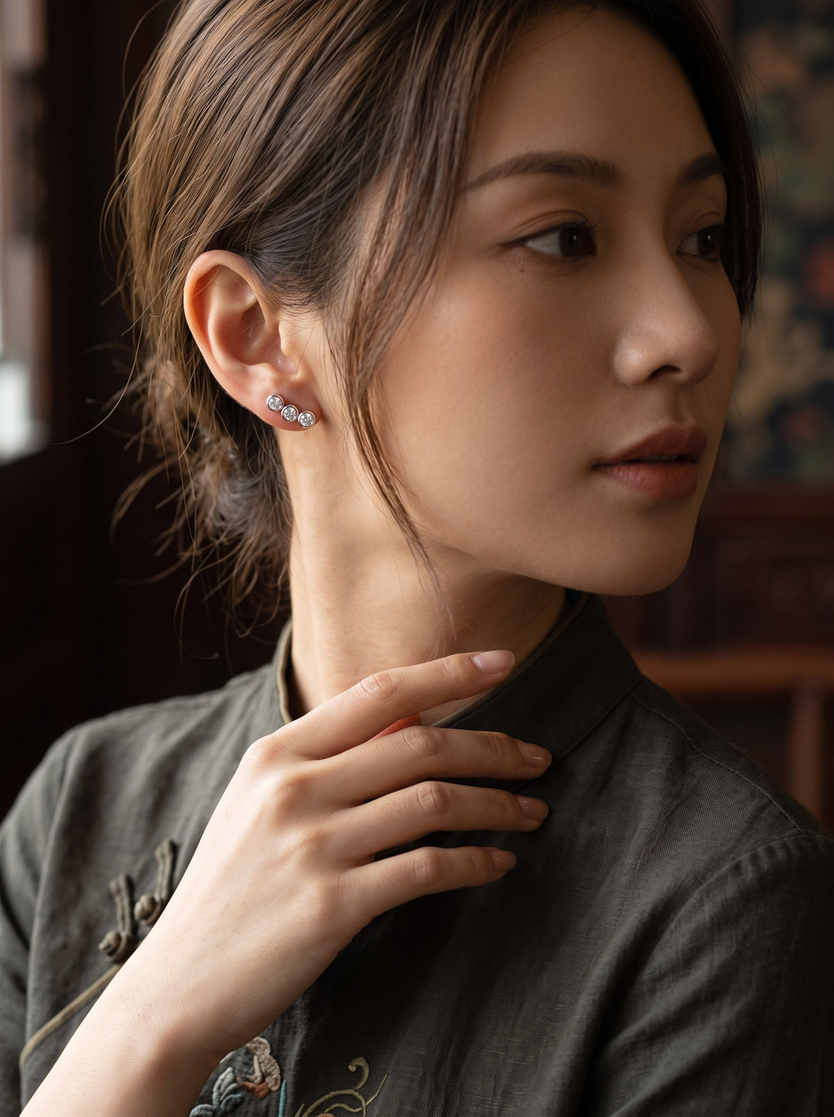 Silver Bubble Earrings SETTING ONLY SABSET083