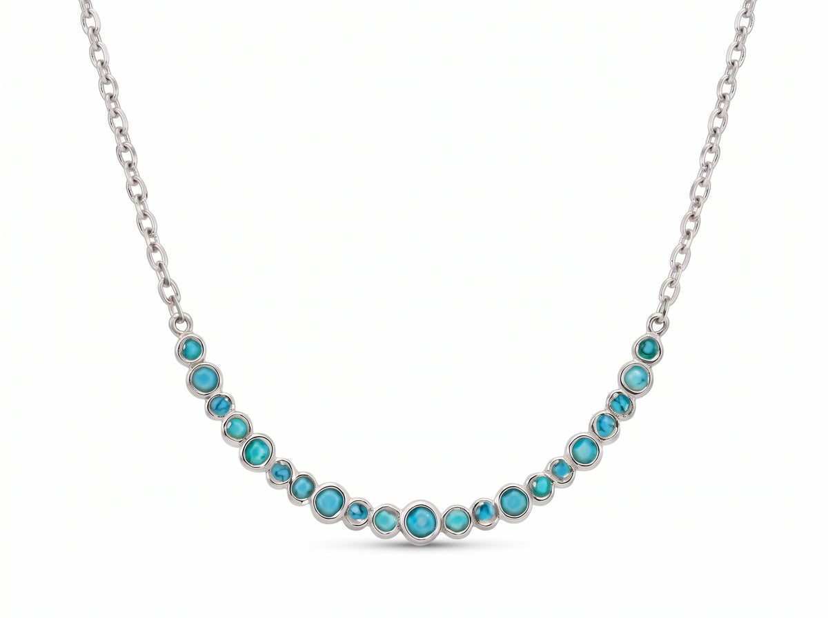 Silver Half Bubble Necklace SETTING ONLY SABSET079
