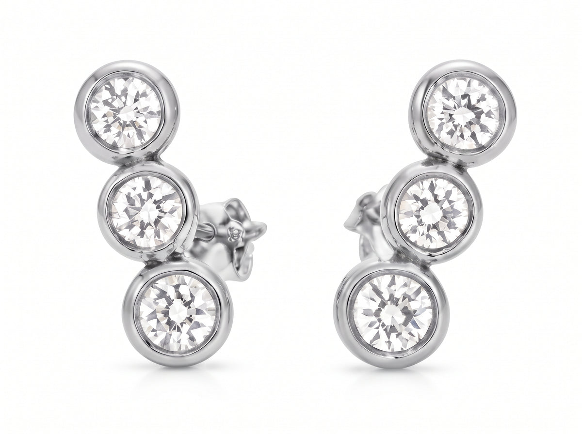Silver Bubble Earrings SETTING ONLY SABSET083