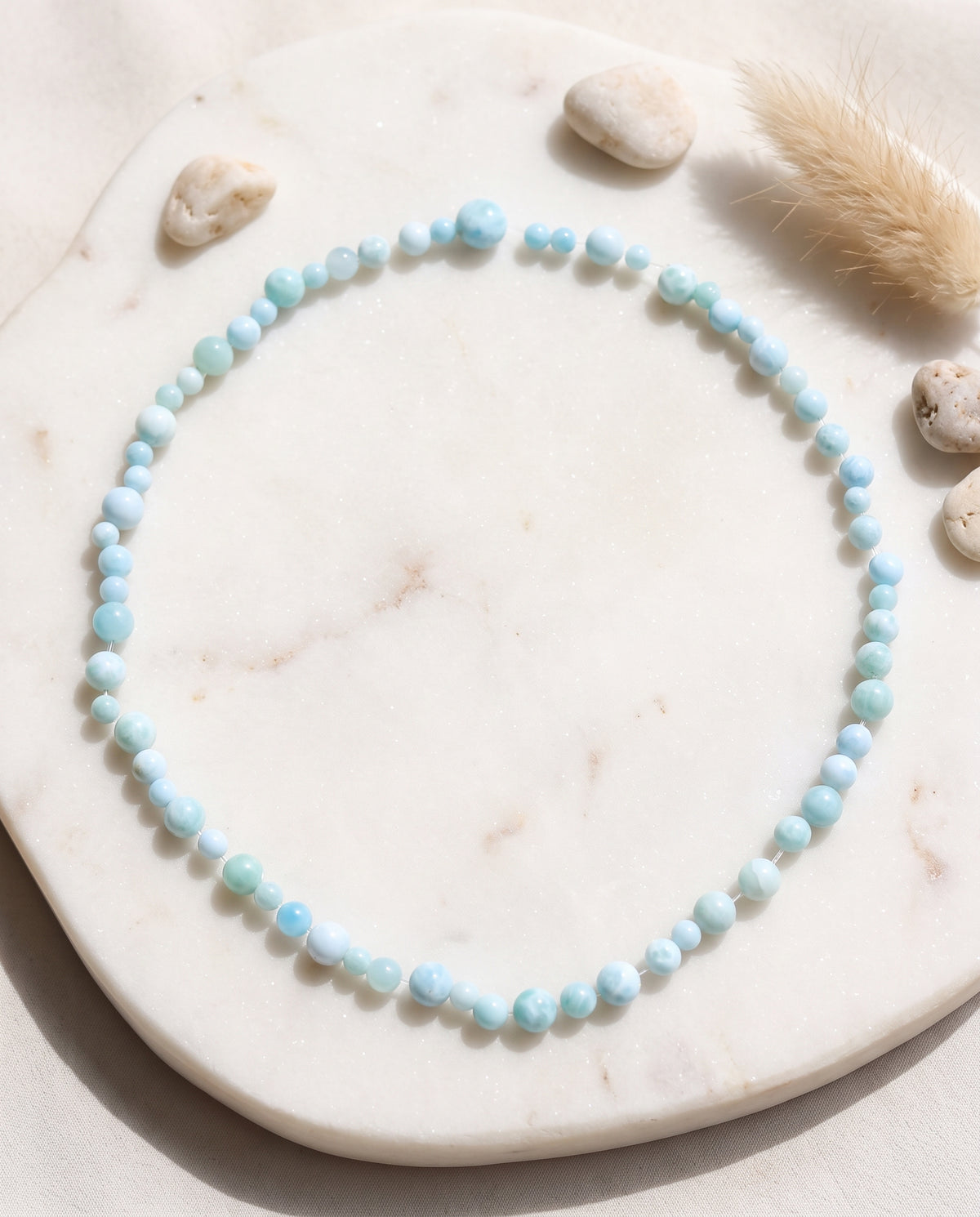 49.35ct Larimar 4,5,6,8 Round cabs DXBS6788