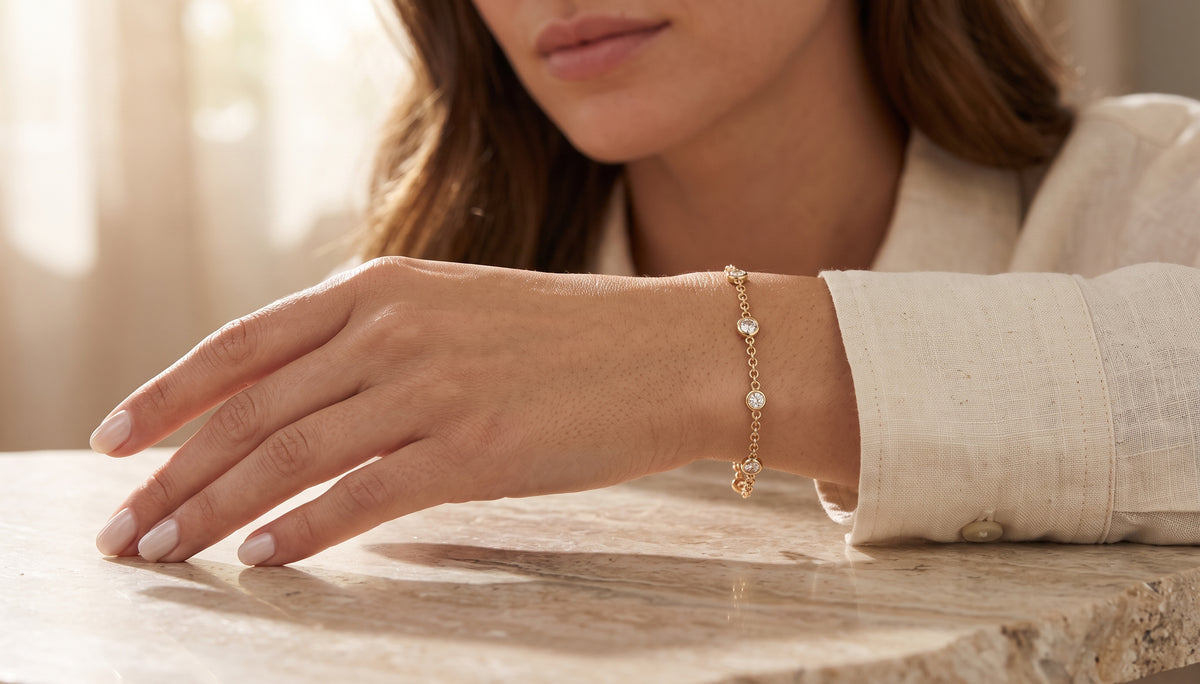 Silver Floating Wave Bracelet SABSET065