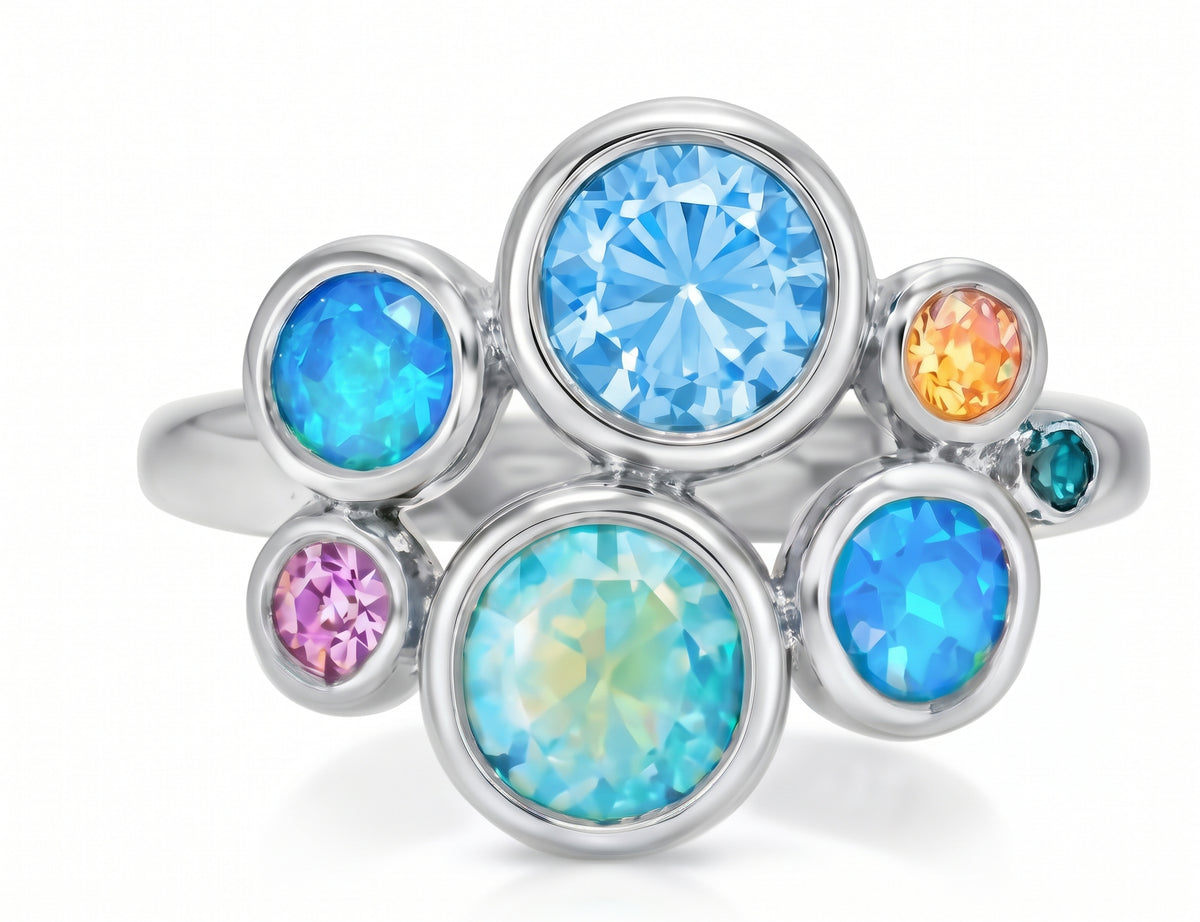Silver Bubble Ring SETTING ONLY SABSET089