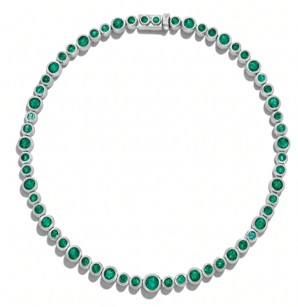Silver Bubble Tennis Necklace SETTING ONLY SABSET077