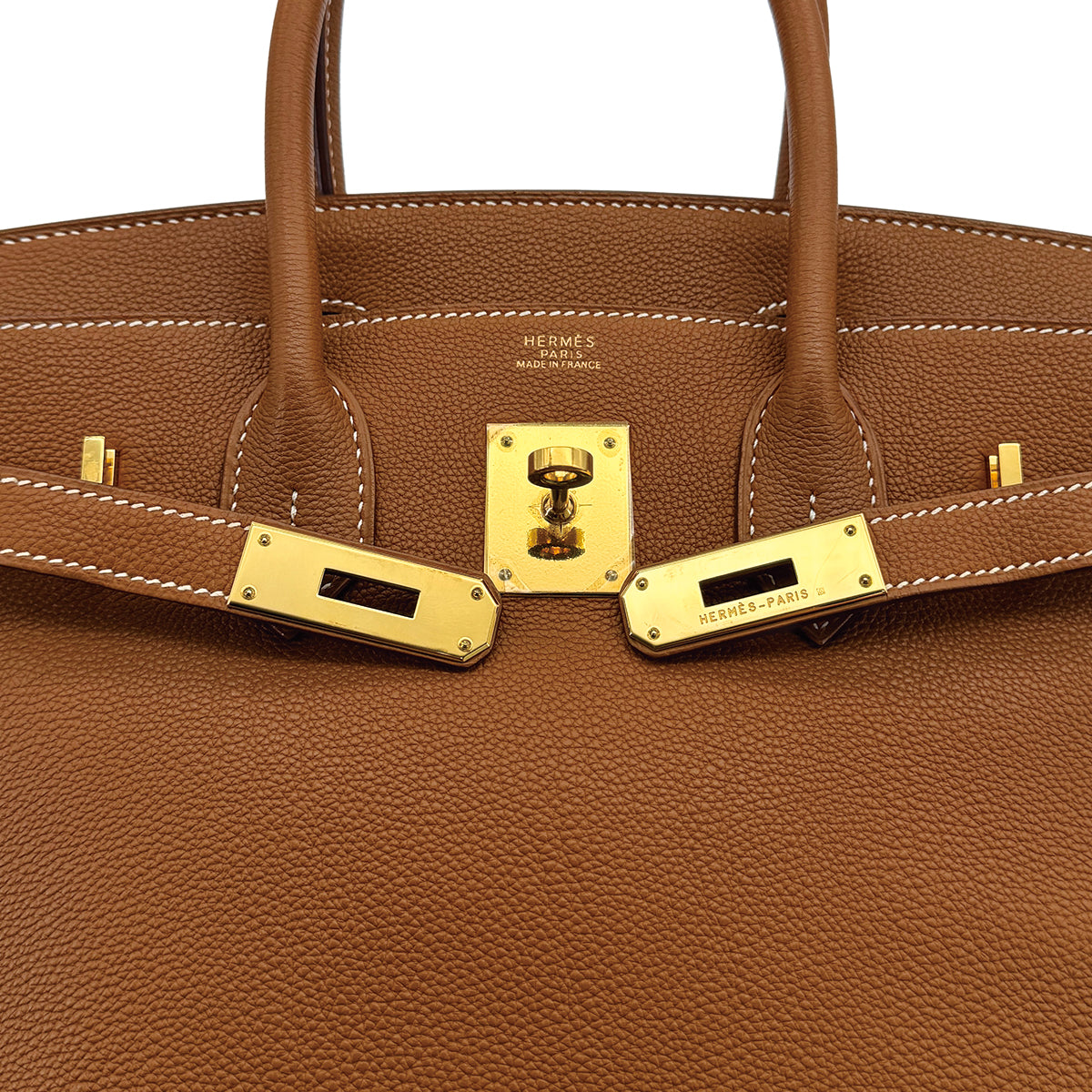 HERMES BIRKIN 30 GOLD TOGO HAND BAG 2002 SQUARE F GOLD HARDWARE 90314361