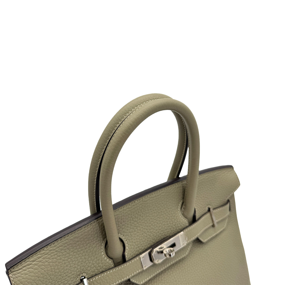 HERMES BIRKIN 30 SAUGE TAURILLON CLEMENCE HAND BAG 2016 X STAMP PALLADIUM HARDWARE 90310829 - PURPOSE