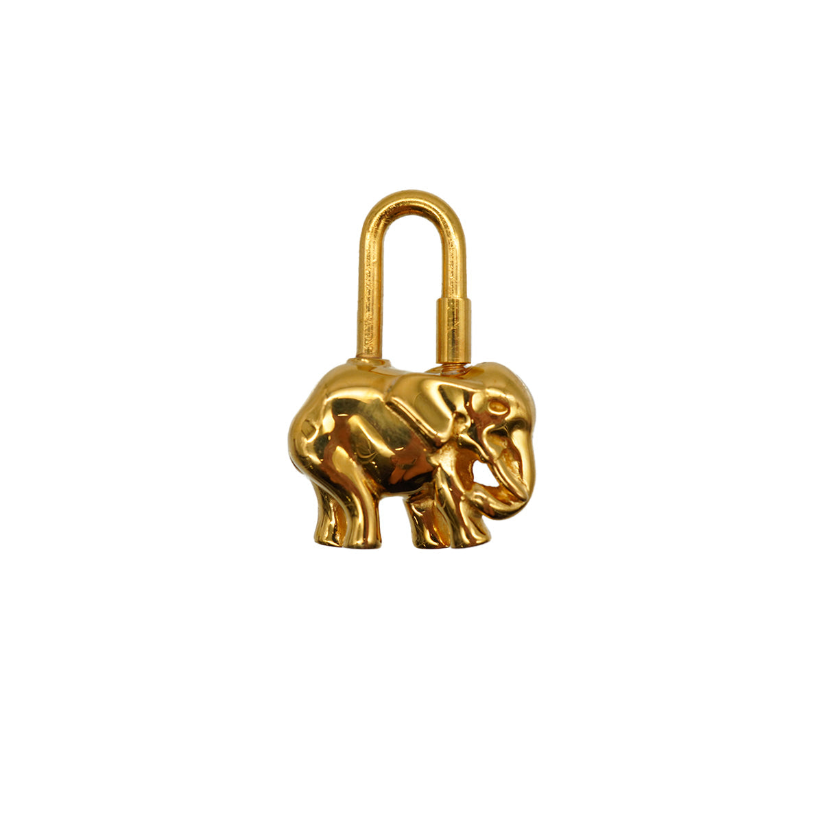 HERMES CADENA CHARM EXOTISME ELEPHANT 1988 GOLD ACCESSORY 90334172