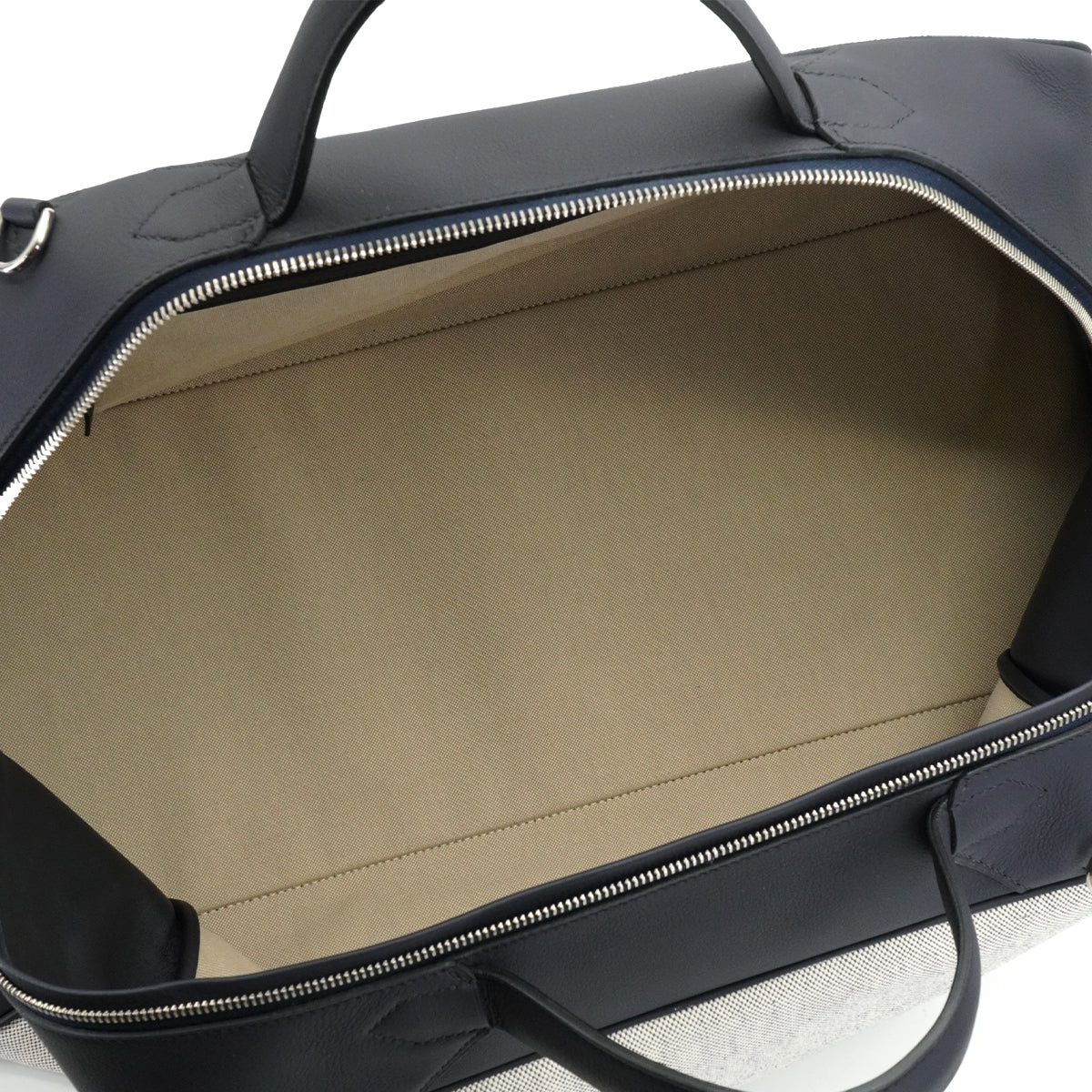 HERMES CAVOUR 48H BLUE INDIGO TOILE H TAURILLON CRISTOBAL BOSTON BAG 2019 D STAMP PALLADIUM HARDWARE 90340495