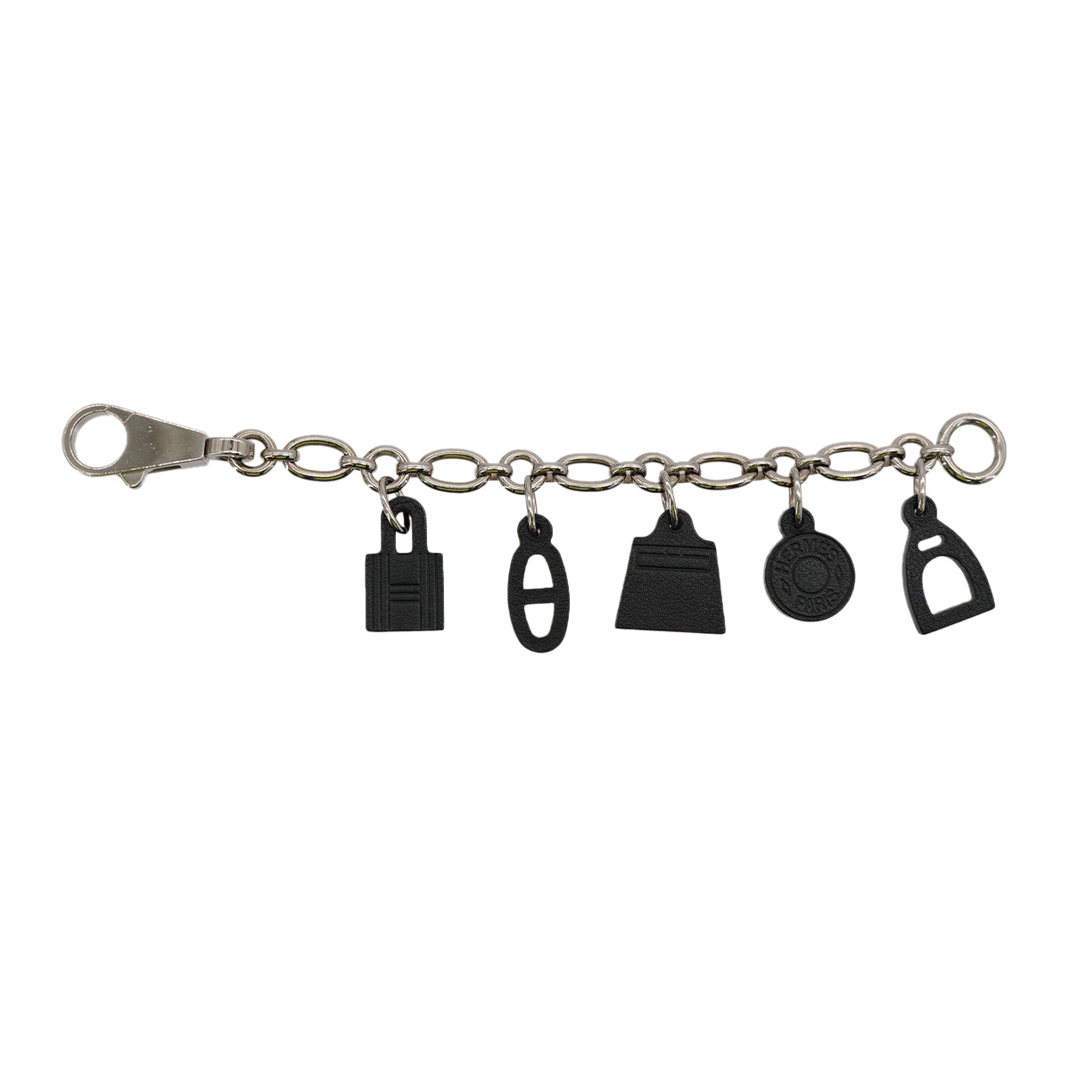 HERMES BAG CHARM AMULETTES5 BLACK VEAU BARENIA 90313835