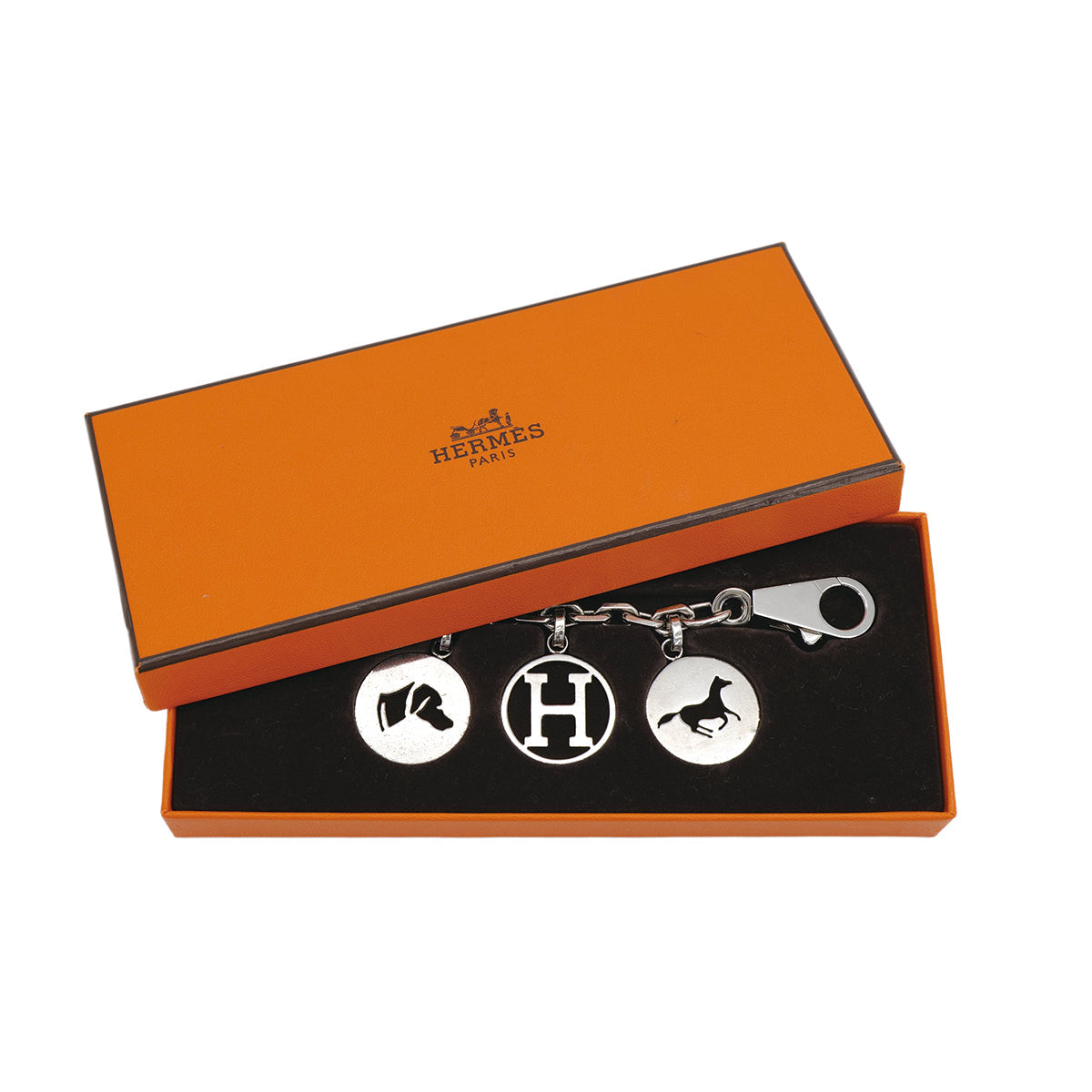 HERMES BAG CHARM AMULET 4 SILVER ACCESSORY PALLADIUM HARDWARE 90313418