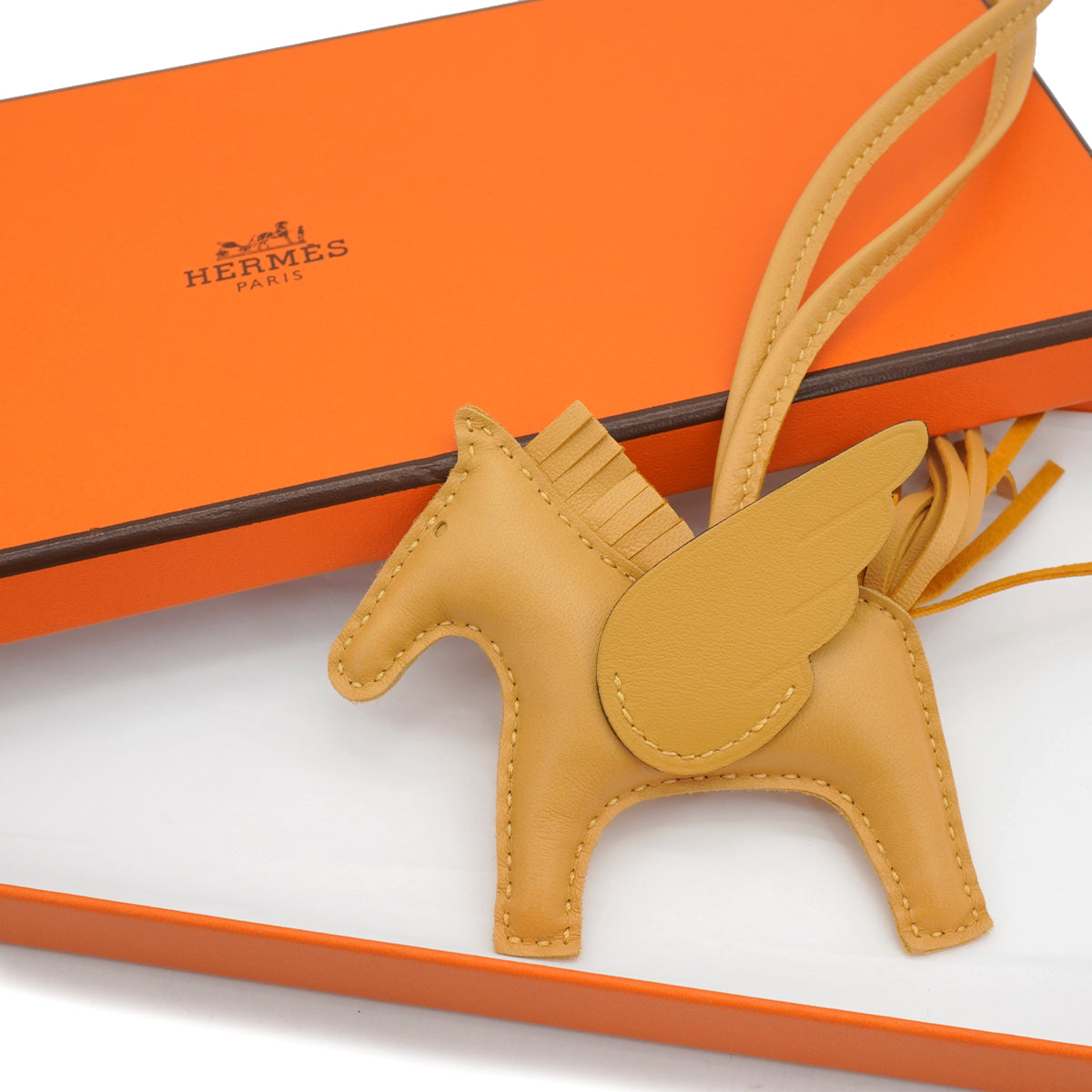 HERMES BAG CHARM RODEO PEGASUS PM SOUPAILLASSE AGNEAU MILO 2025 K STAMP 90338310