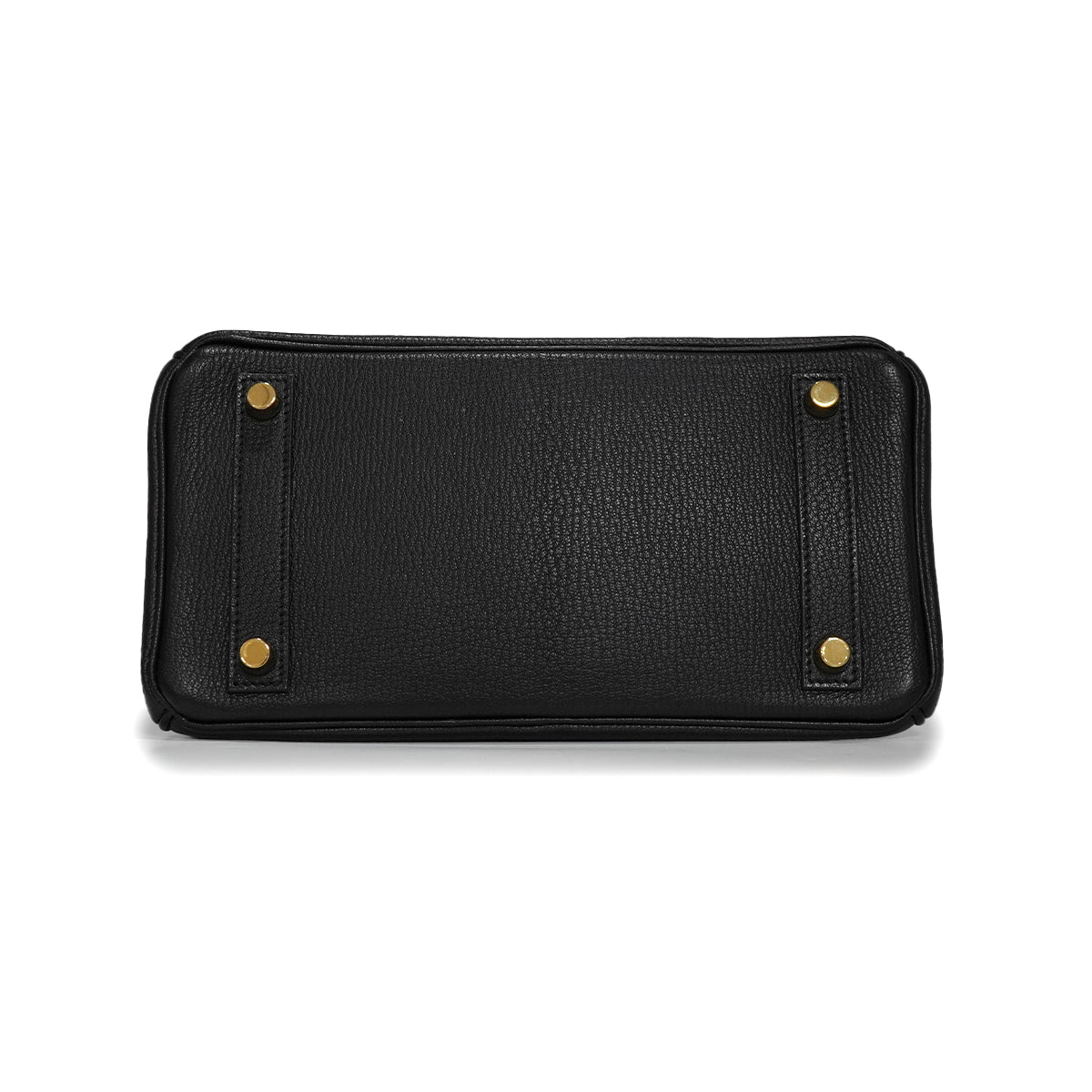 HERMES BIRKIN 25 BLACK CHEVRE HAND BAG 2010 SQUARE N GOLD HARDWARE 90340167