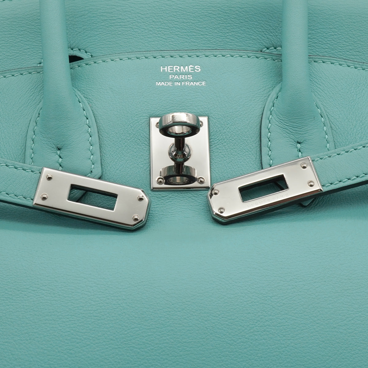 HERMES BIRKIN 25 BLUE ATOLL VEAU SWIFT HAND BAG 2015 T STAMP PALLADIUM HARDWARE 90343018