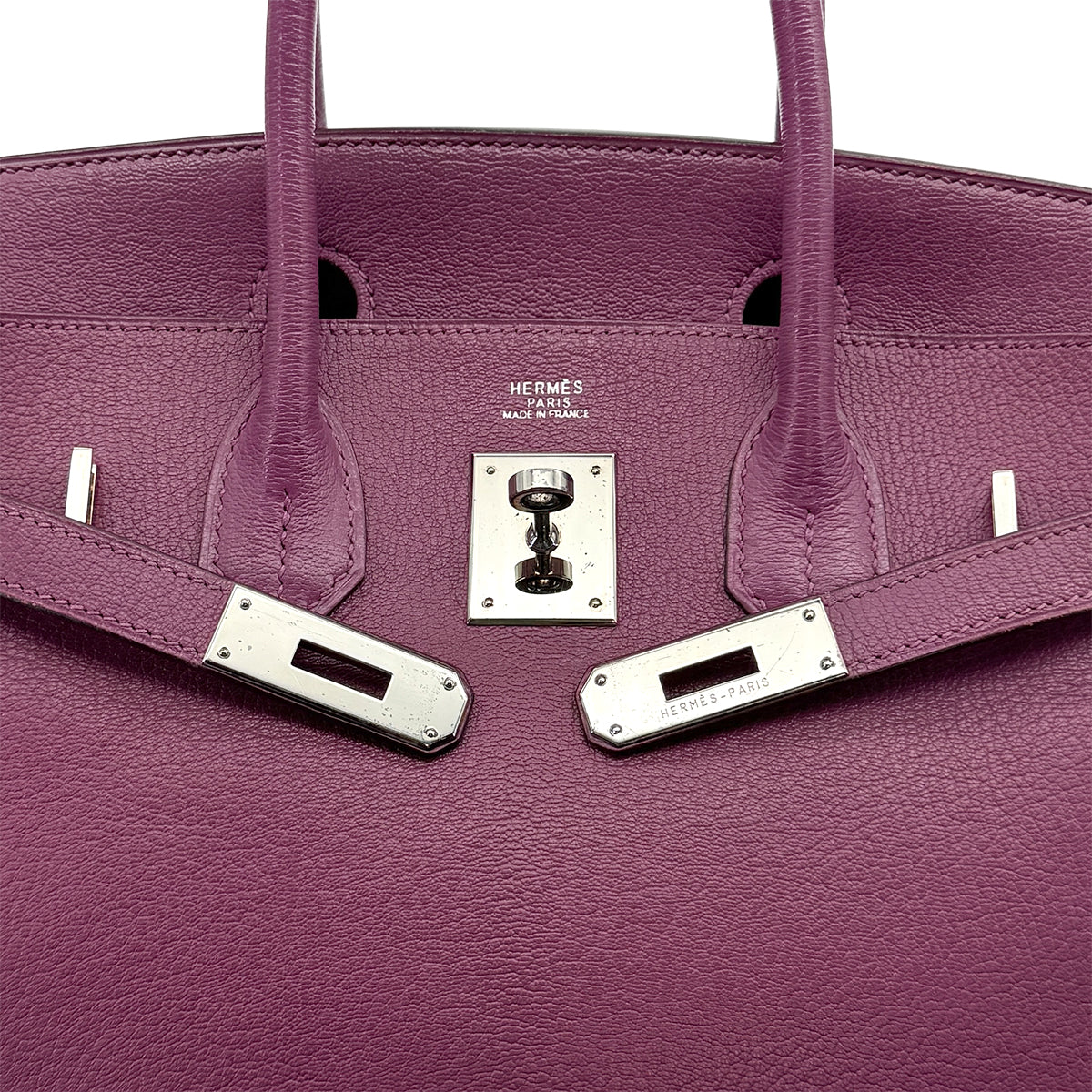 HERMES BIRKIN 30 CYCLAMEN CHEVRE HAND BAG 2005 SQUARE I PALLADIUM HARDWARE 90316990