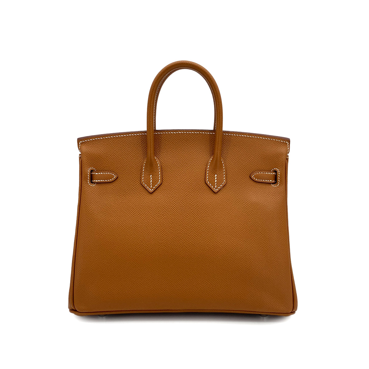 HERMES BIRKIN 25 GOLD EPSOM HAND BAG 2010 SQUARE N PALLADIUM HARDWARE 90312525