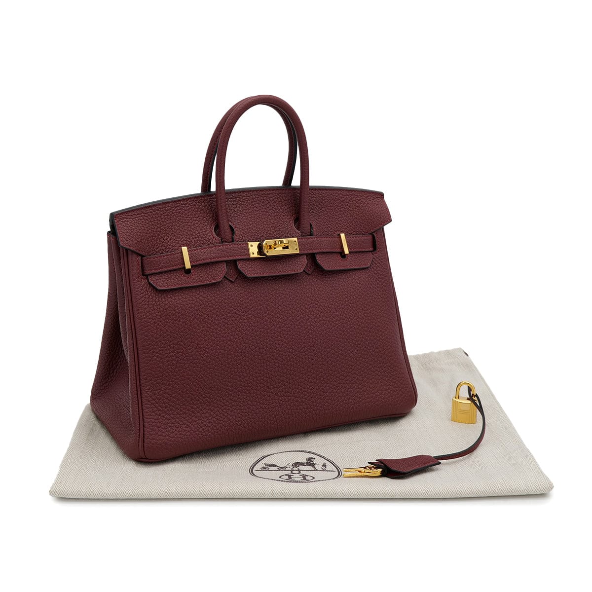 HERMES BIRKIN 25 ROUGE H TOGO HAND BAG 2020 Y STAMP GOLD HARDWARE 90306265