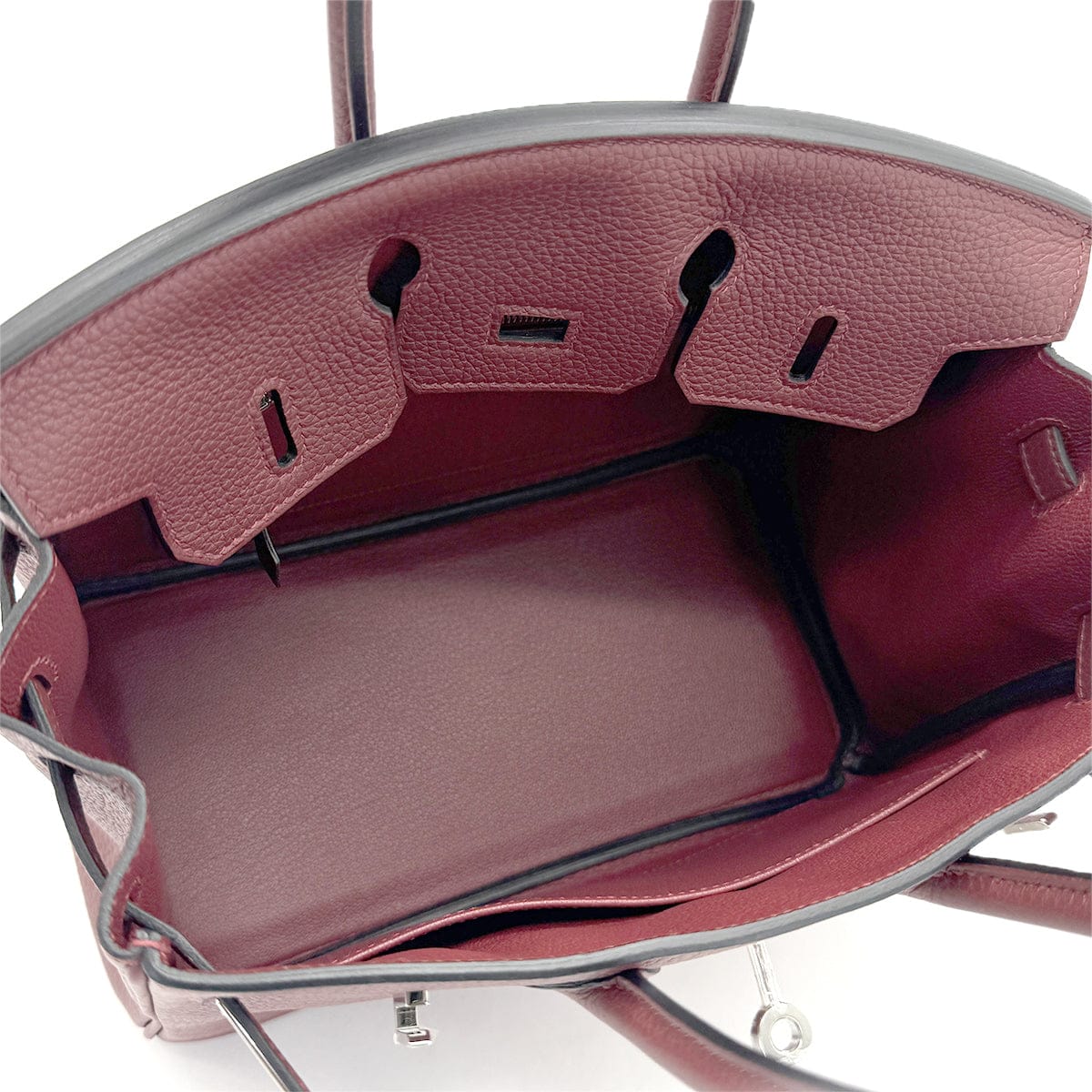 HERMES BIRKIN 25 ROUGE H TOGO HAND BAG 2024 W STAMP PALLADIUM HARDWARE 90321144