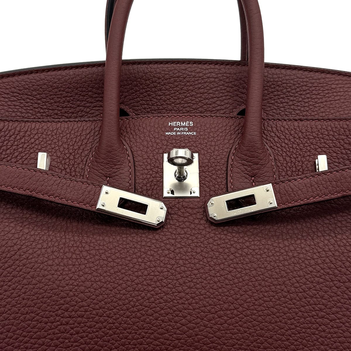 HERMES BIRKIN 25 ROUGE H TOGO HAND BAG 2024 W STAMP PALLADIUM HARDWARE 90321144
