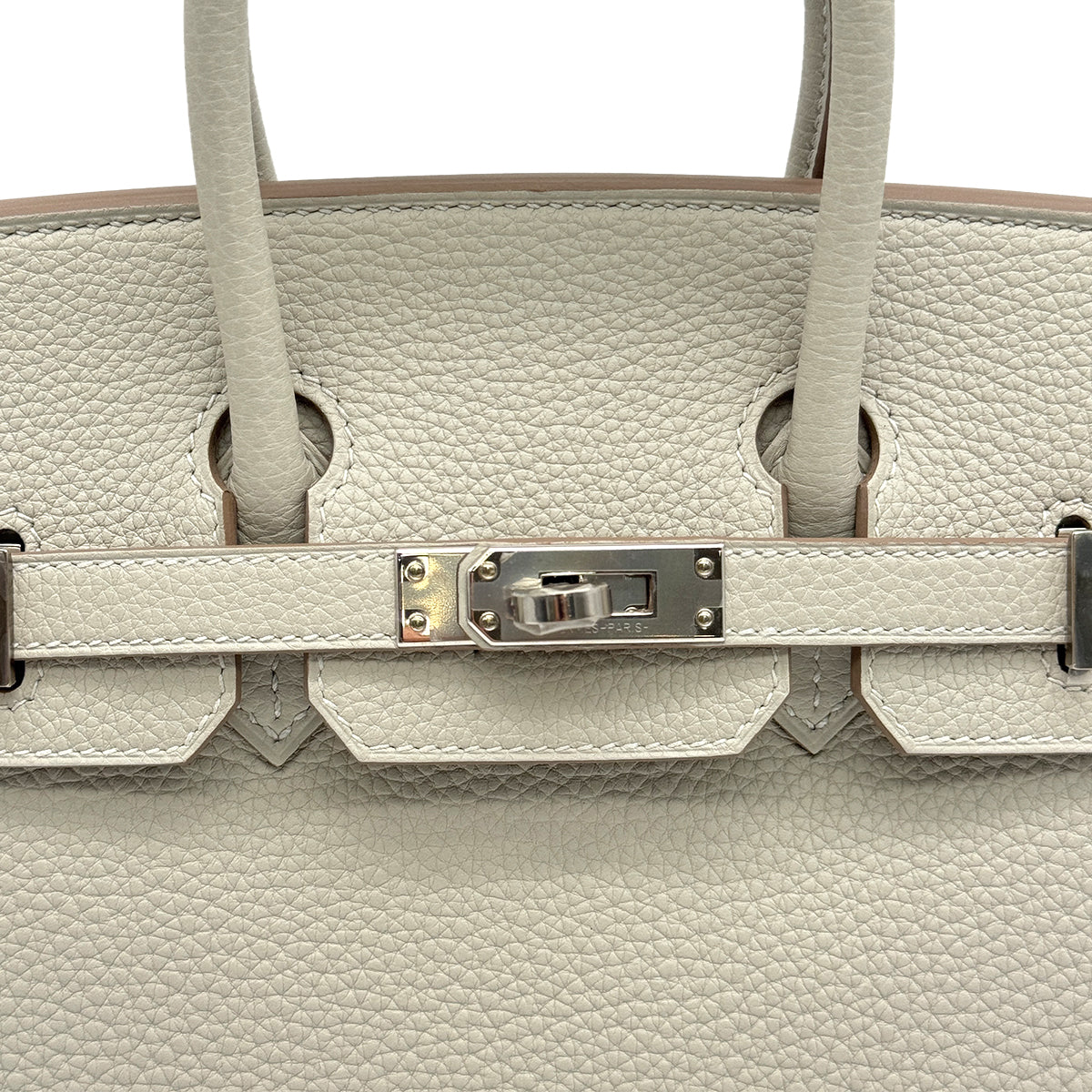 HERMES BIRKIN 25 VERSO GRIS PERLE NATA TOGO HAND BAG 2022 U STAMP PALLADIUM HARDWARE 90327141