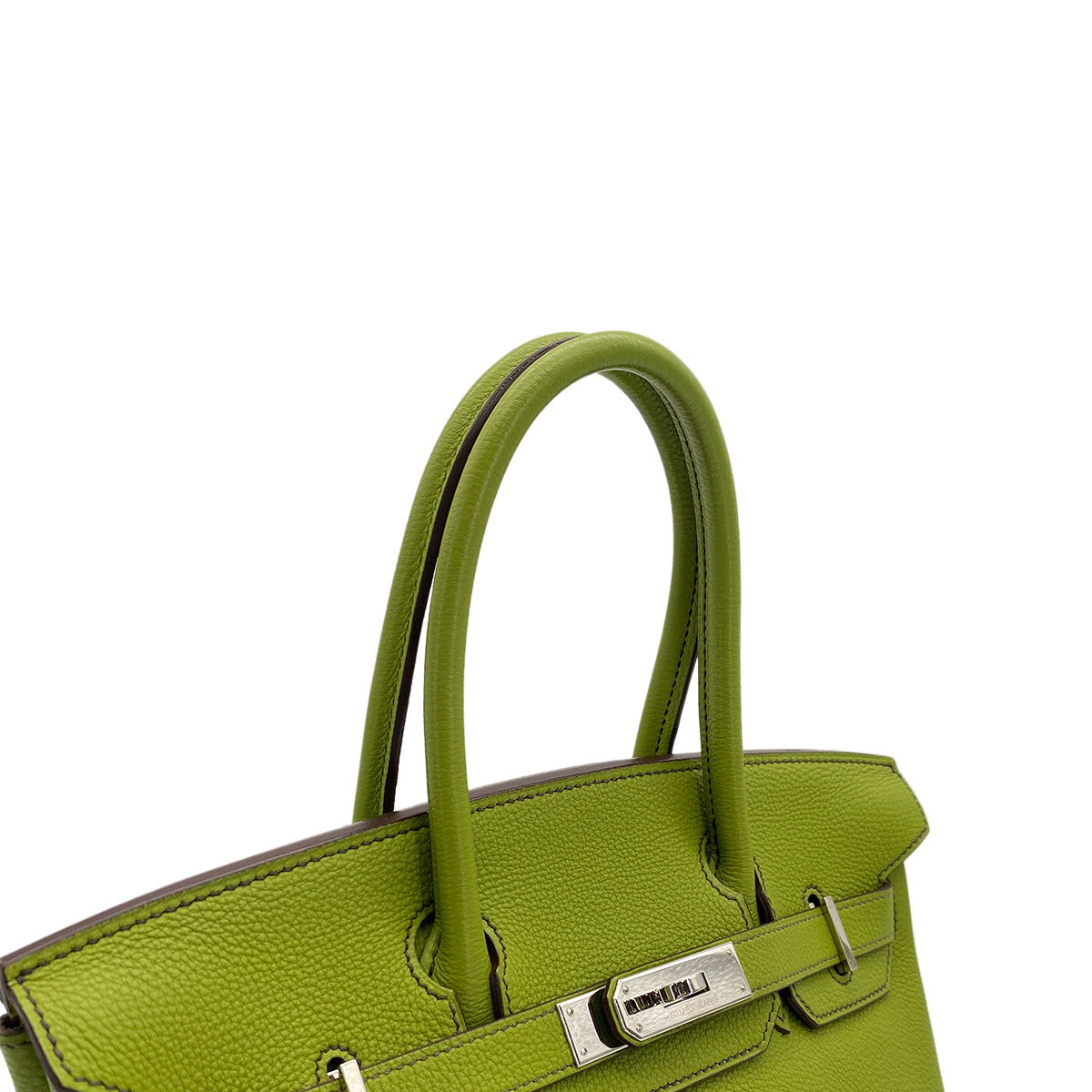 HERMES BIRKIN 30 ANIS GREEN TOGO HAND BAG 2007 SQUARE K PALLADIUM HARDWARE 90317919