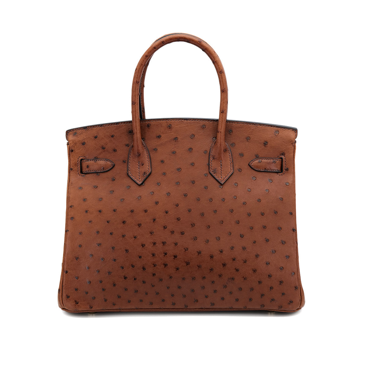 HERMES BIRKIN 30 CHESTNUT OSTRICH HAND BAG 2005 SQUARE I GOLD HARDWARE 90323975