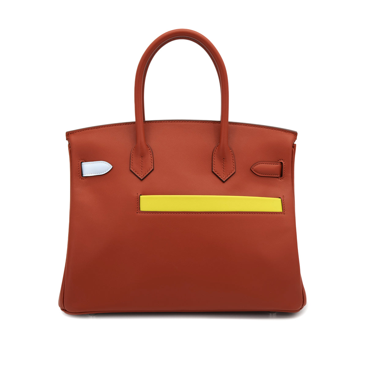 HERMES BIRKIN 30 COLORMATIC NATA BRIQUE BLUE BRUME LIME VEAU SWIFT 2022 U STAMP PALLADIUM HARDWARE 90320994