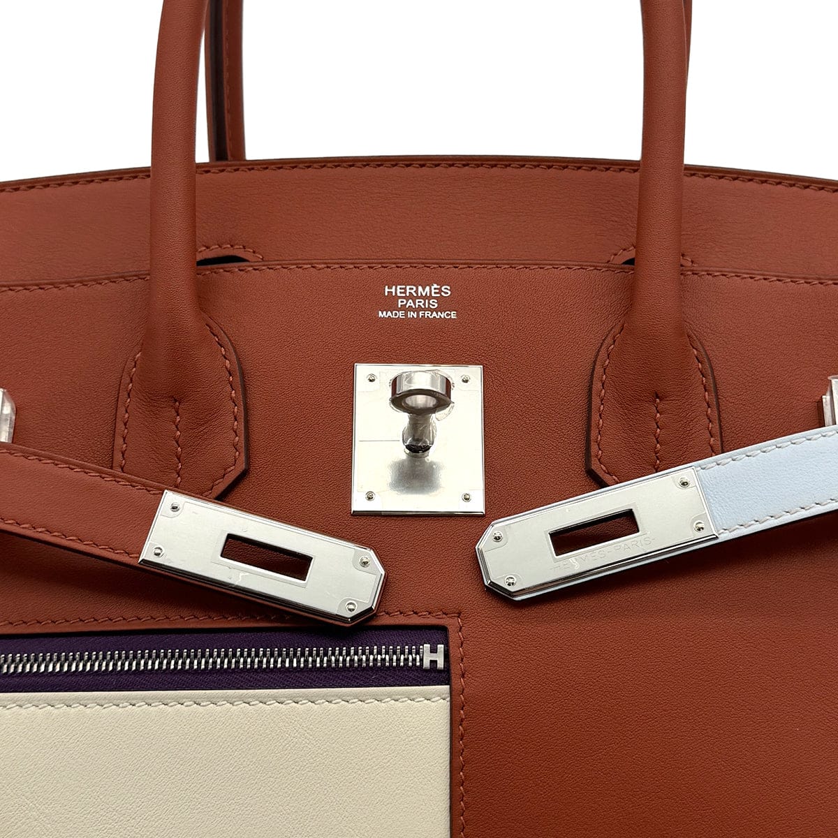 HERMES BIRKIN 30 COLORMATIC NATA BRIQUE BLUE BRUME LIME VEAU SWIFT 2022 U STAMP PALLADIUM HARDWARE 90320994