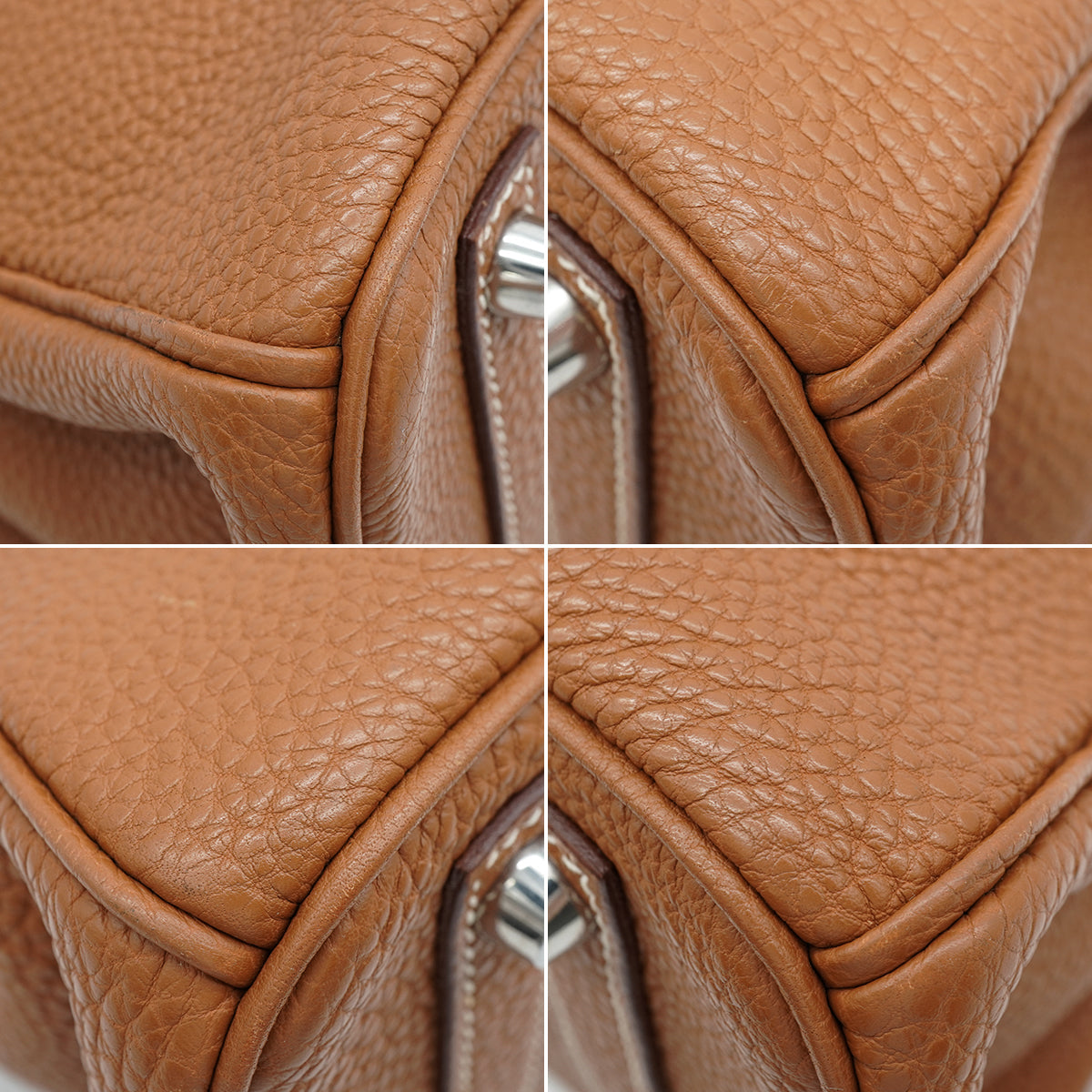 HERMES BIRKIN 30 GOLD TOGO HAND BAG 2006 SQUARE J PALLADIUM HARDWARE MARKED STAR 90343620