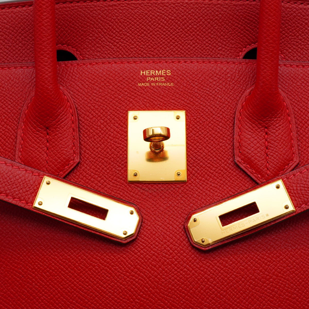 HERMES BIRKIN 30 ROUGE CASAQUE VEAU EPSOM HAND BAG 2015 T STAMP GOLD HARDWARE 90338346