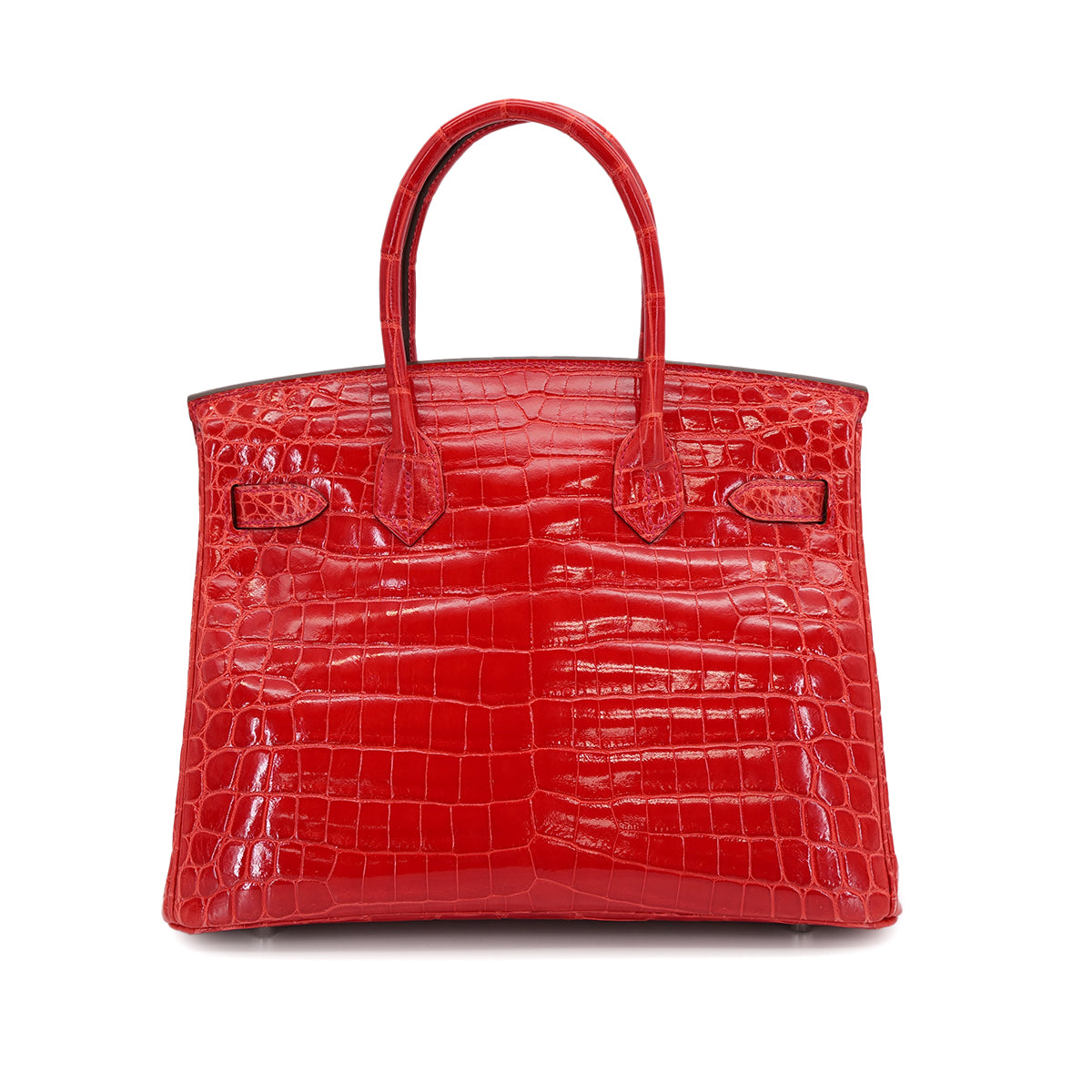 HERMES BIRKIN 30 ROUGE INDIEN CROCODILE NILOTICUS HAND BAG 2015 T STAMP PALLADIUM HARDWARE 90312608
