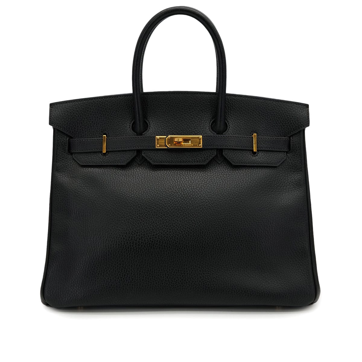 HERMES BIRKIN 35 BLACK ARDENNES HAND BAG 1996 CIRCLE Z GOLD HARDWARE 90325345