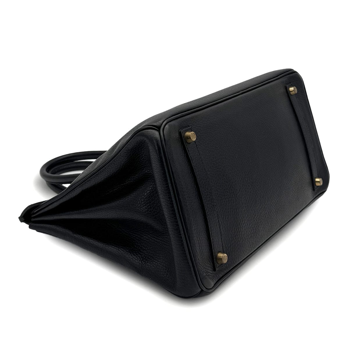 HERMES BIRKIN 35 BLACK ARDENNES HAND BAG 1996 CIRCLE Z GOLD HARDWARE 90325345