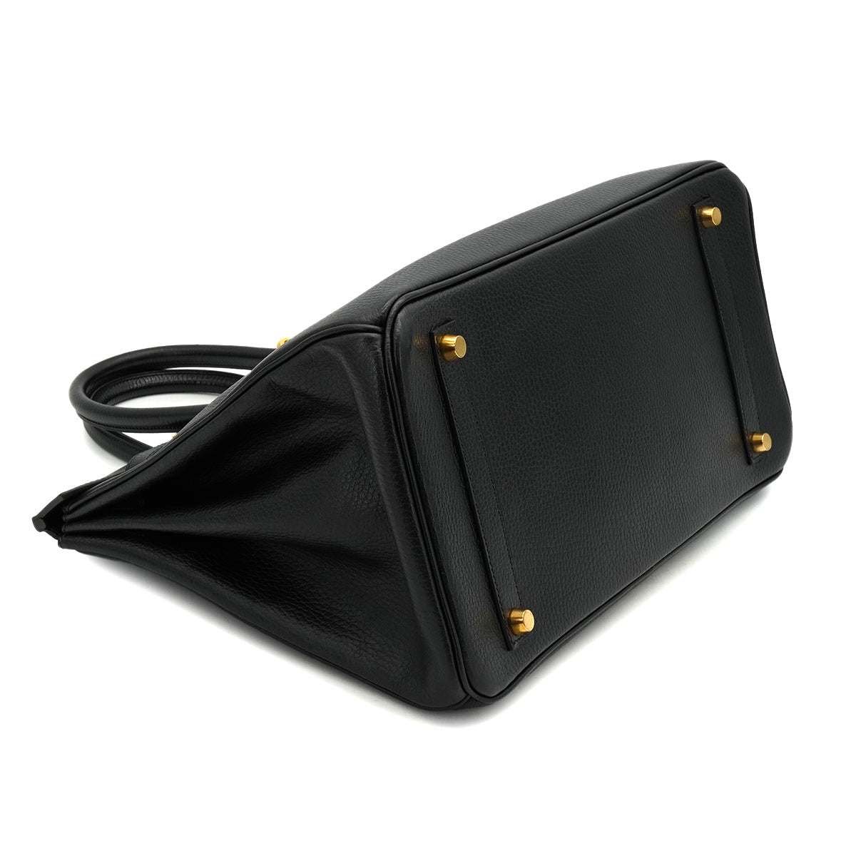 HERMES BIRKIN 35 BLACK ARDENNES HAND BAG 2000 SQUARE D GOLD HARDWARE 90334135