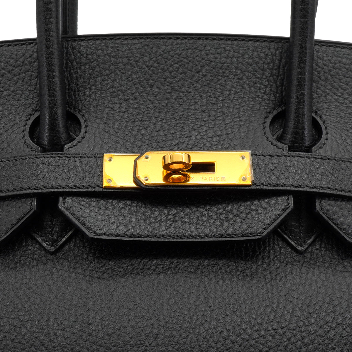 HERMES BIRKIN 35 BLACK ARDENNES HAND BAG 2000 SQUARE D GOLD HARDWARE 90334135