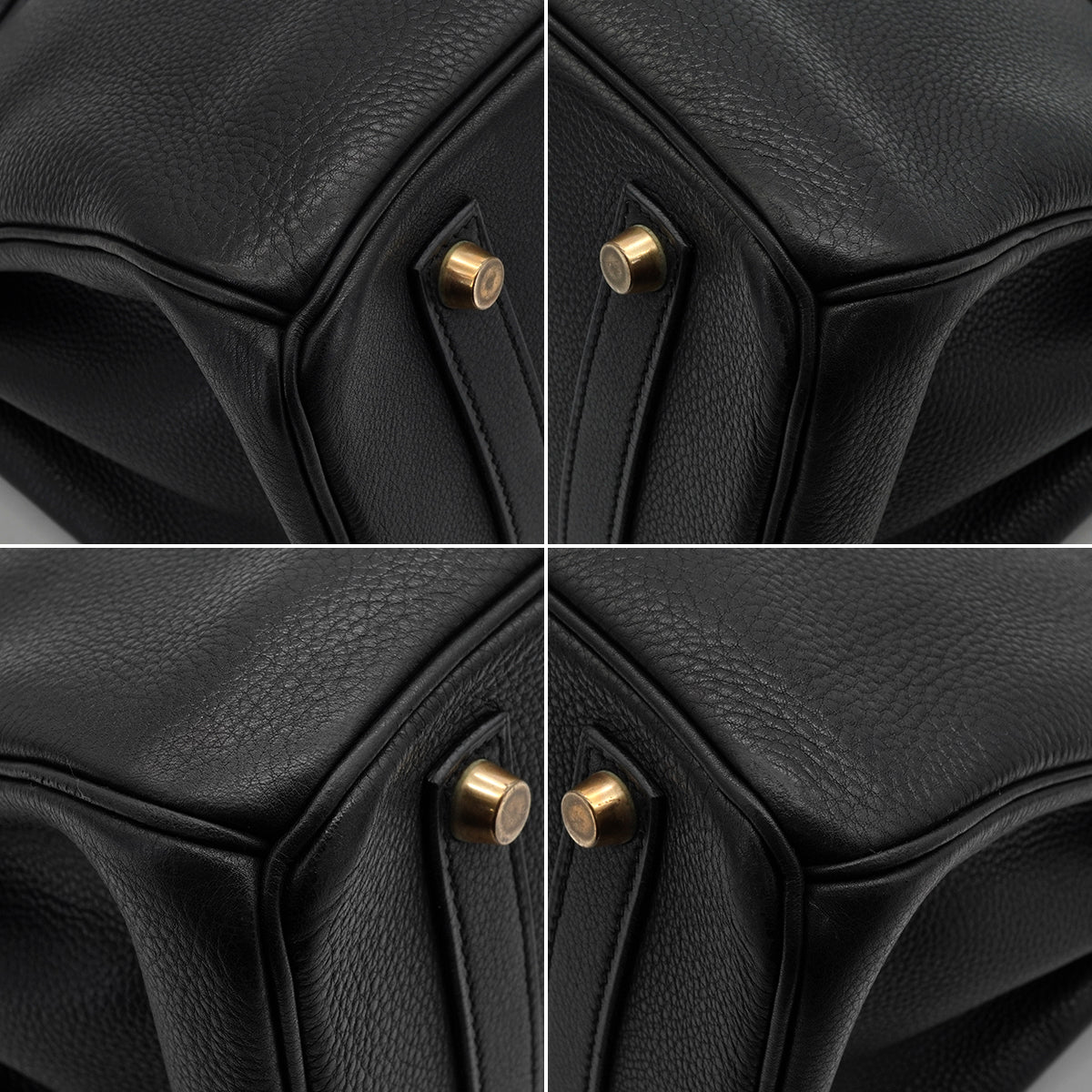 HERMES BIRKIN 35 BLACK TOGO HAND BAG 1998 SQUARE B GOLD HARDWARE 90339940