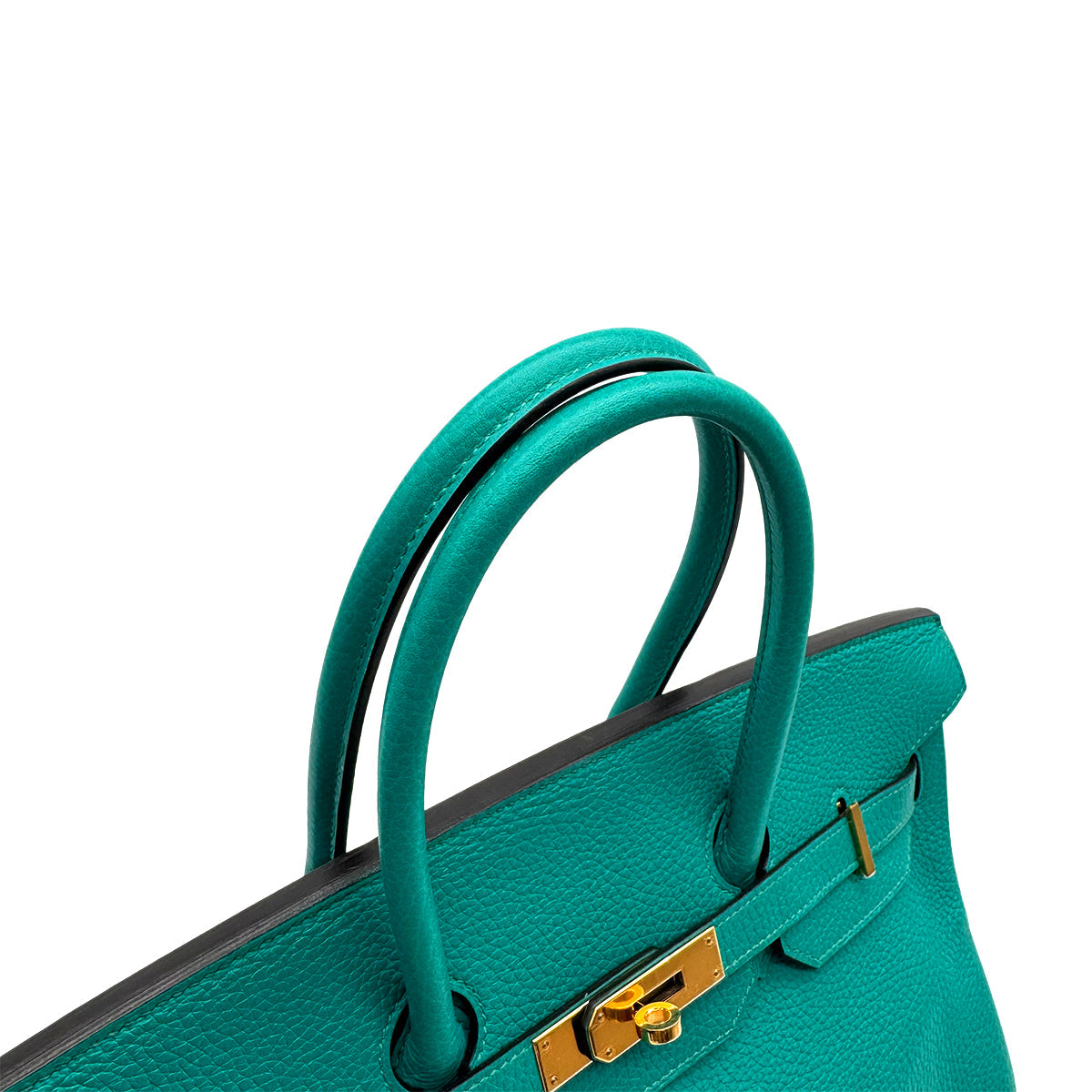 HERMES BIRKIN 35 BLEU PAON TAURILLON CLEMENCE HAND BAG 2017 A STAMP GOLD HARDWARE 90312499