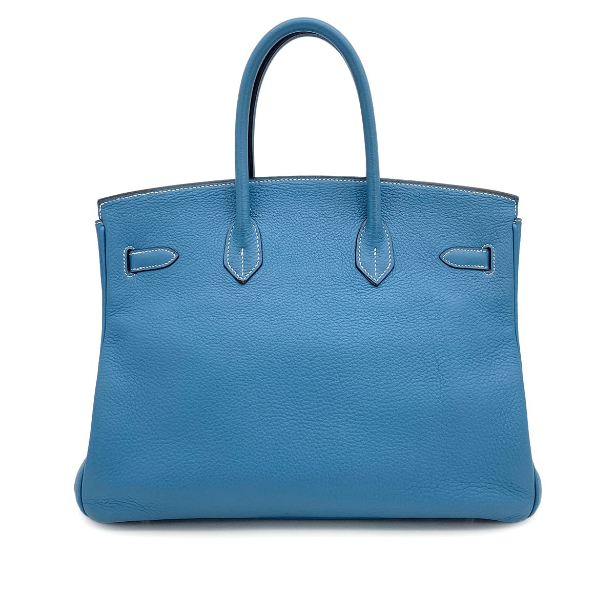 HERMES BIRKIN 35 BLUE JEAN TAURILLON CLEMENCE HAND BAG 2004 SQUARE H PALLADIUM HARDWARE 90318181