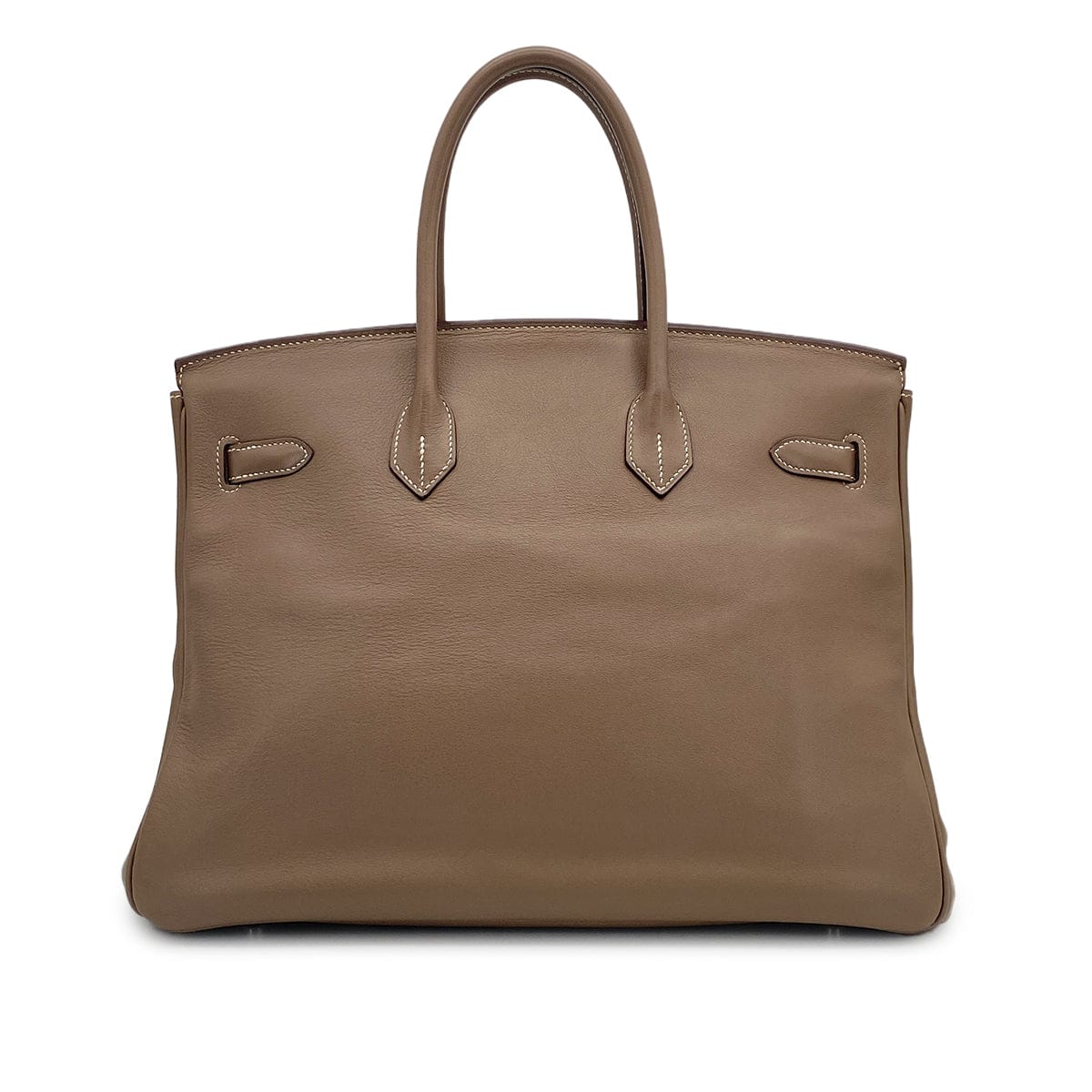 HERMES BIRKIN 35 ETOUPE VEAU GULLIVER HAND BAG 2007 SQUARE K PALLADIUM HARDWARE 90319921