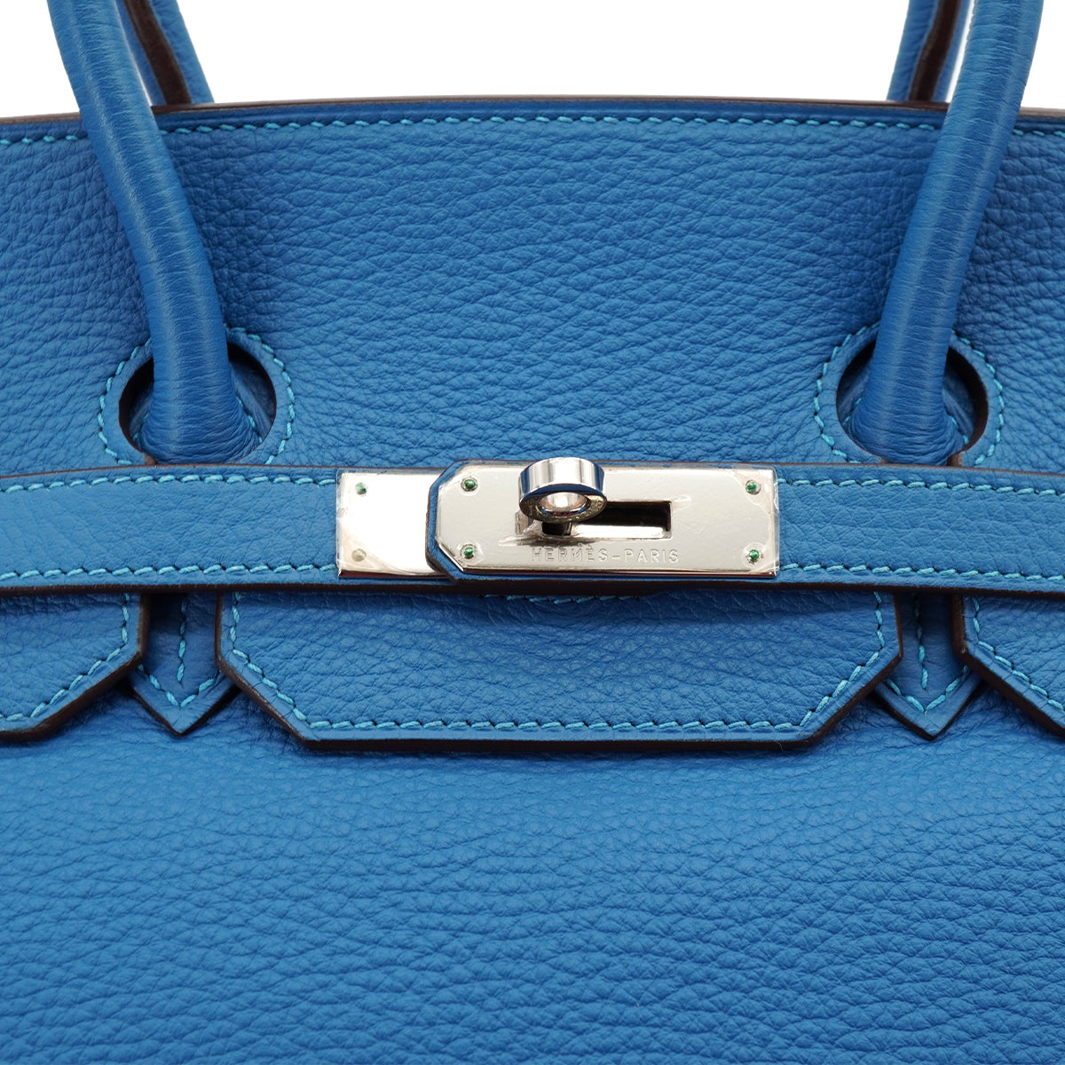 HERMES BIRKIN 35 MYKONOS TAURILLON CLEMENCE HAND BAG 2011 SQUARE O PALLADIUM HARDWARE 90331419