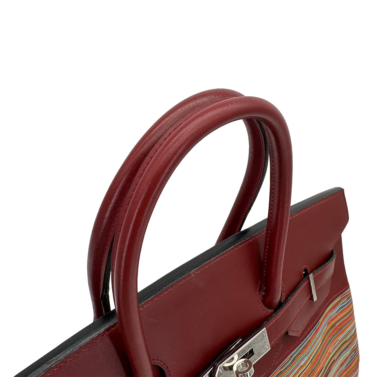 HERMES BIRKIN 35 ROUGE H BOX CALF VIBRATO HAND BAG 2006 SQUARE J PALLADIUM HARDWARE 90314312