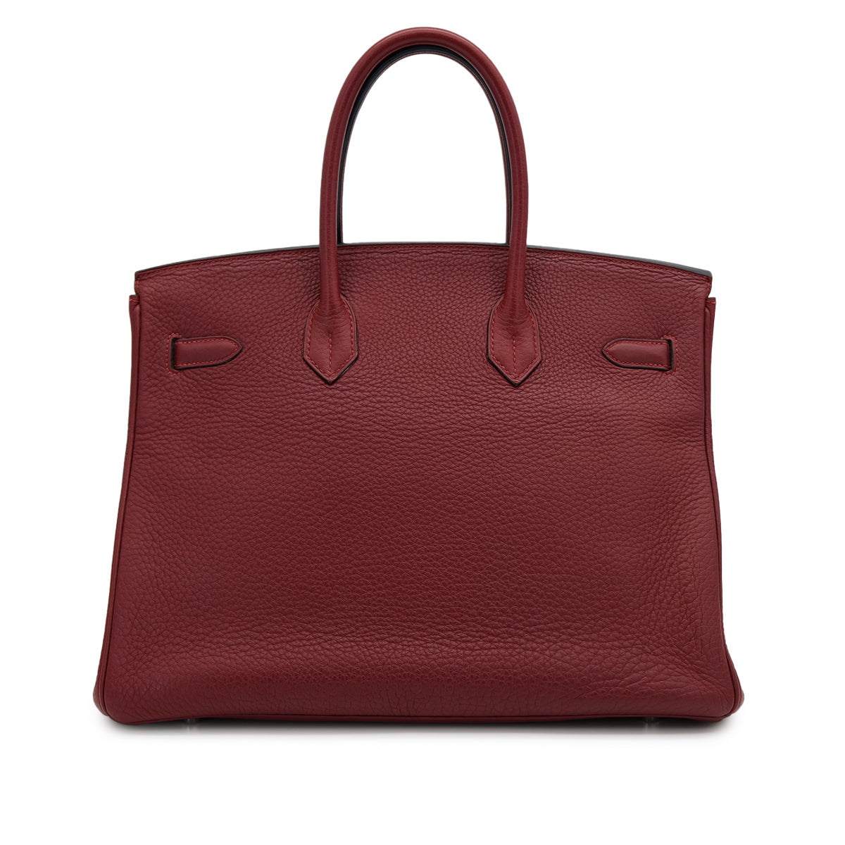 HERMES BIRKIN 35 ROUGE H TAURILLON CLEMENCE HAND BAG 2008 SQUARE L PALLADIUM HARDWARE 90322020