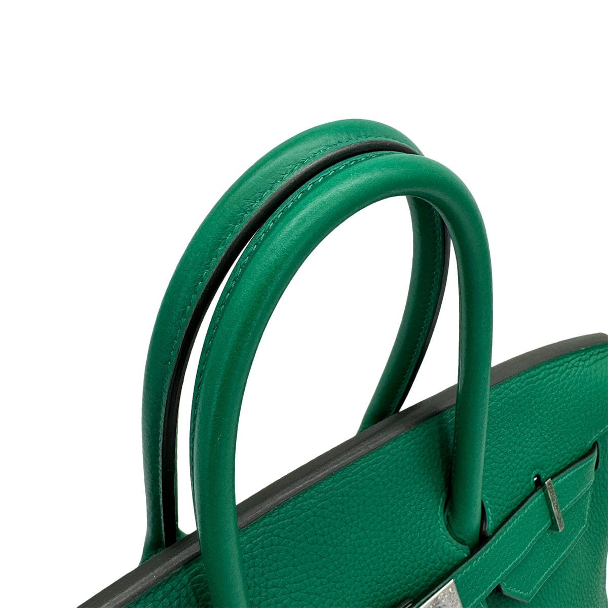 HERMES BIRKIN 35 VERSO VERT VERTIGO VERT FONCE TAURILLON CLEMENCE HAND BAG 2017 A STAMP PALLADIUM HARDWARE 90324745