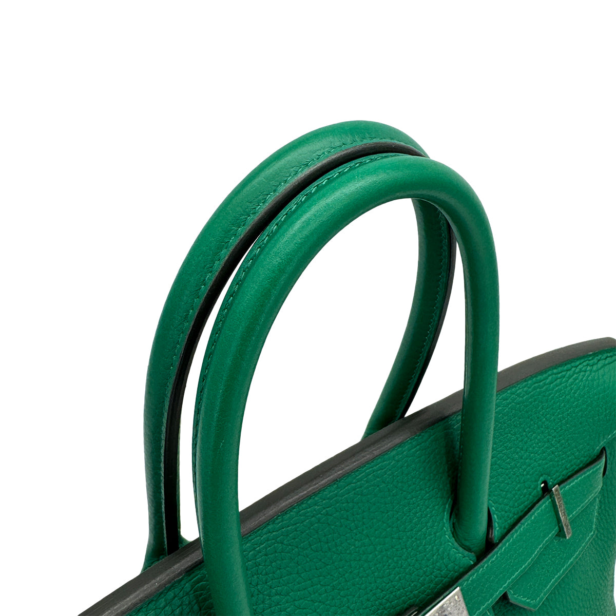 HERMES BIRKIN 35 VERSO VERT VERTIGO VERT FONCE TAURILLON CLEMENCE HAND BAG 2017 A STAMP PALLADIUM HARDWARE 90324745