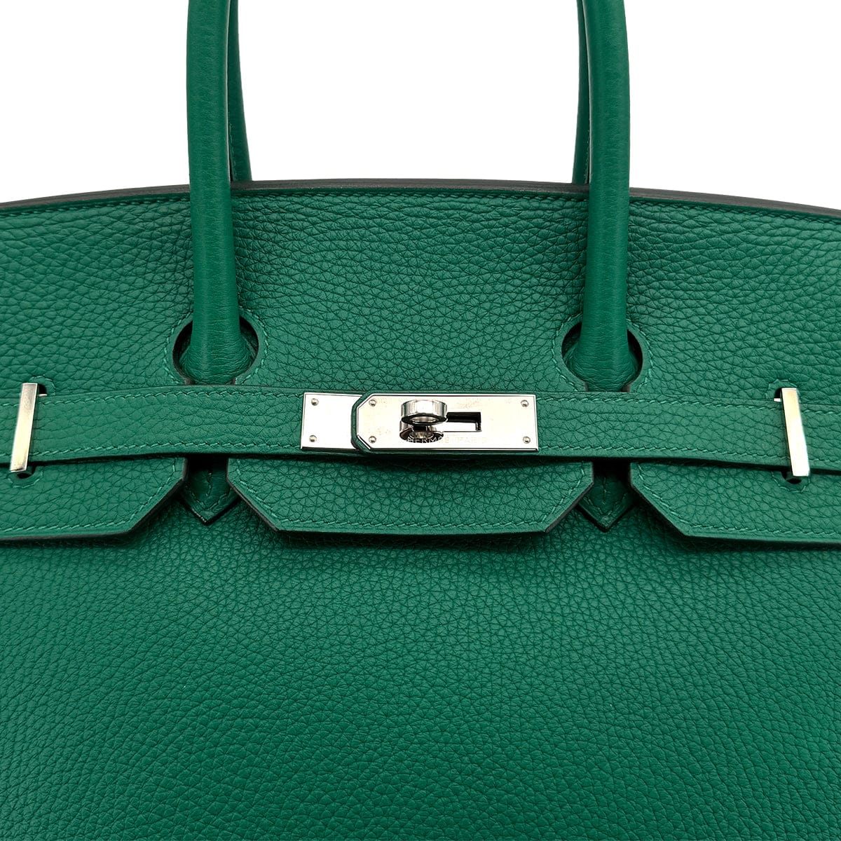 HERMES BIRKIN 35 VERSO VERT VERTIGO VERT FONCE TAURILLON CLEMENCE HAND BAG 2017 A STAMP PALLADIUM HARDWARE 90324745