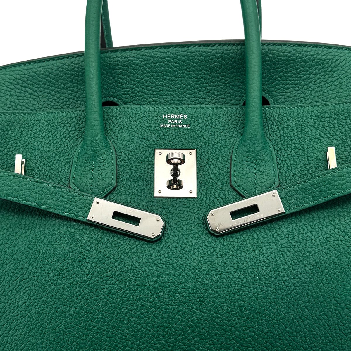 HERMES BIRKIN 35 VERSO VERT VERTIGO VERT FONCE TAURILLON CLEMENCE HAND BAG 2017 A STAMP PALLADIUM HARDWARE 90324745