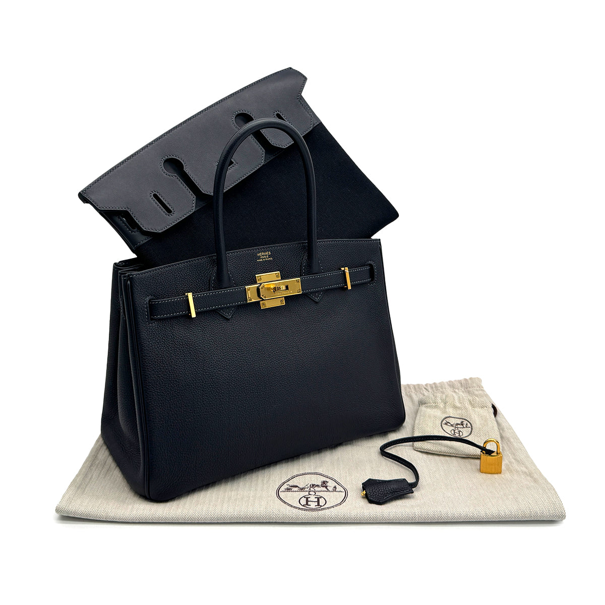 HERMES BIRKIN 3EN1 30 CABAN TOGO VEAU SWIFT HAND BAG 2023 B STAMP GOLD HARDWARE 90321002