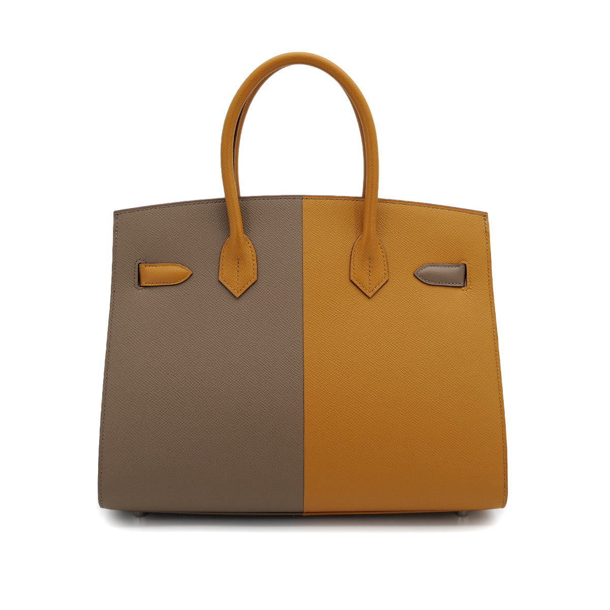 HERMES BIRKIN SELLIER CASAQUE 30 ETOUPE SESAME BLUE INDIGO EPSOM HAND BAG 2021 Z STAMP PALLADIUM HARDWARE 90314763