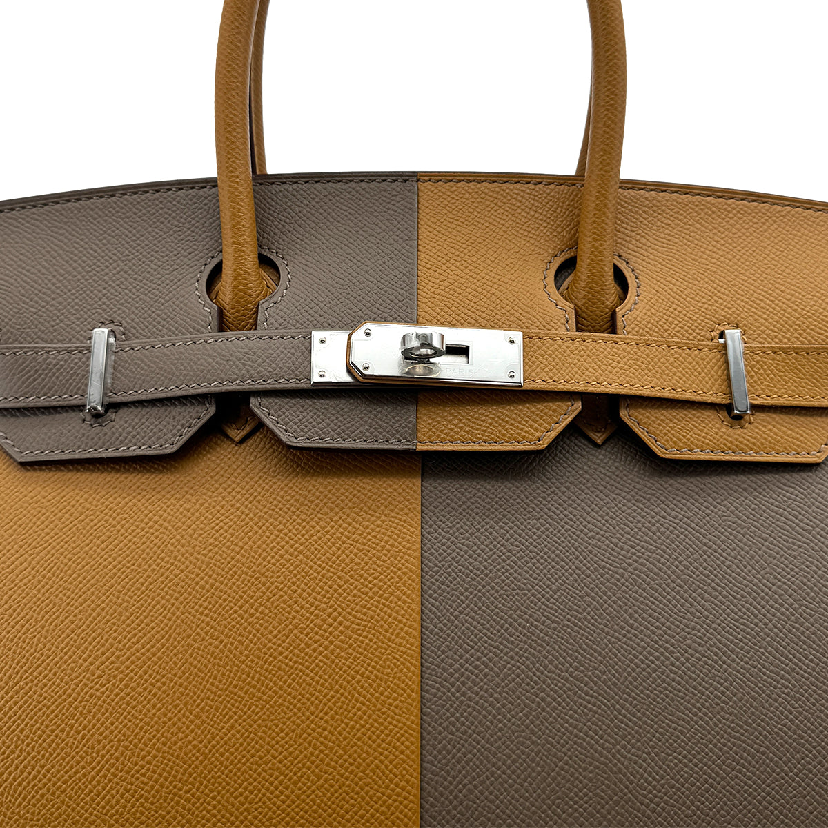 HERMES BIRKIN SELLIER CASAQUE 30 ETOUPE SESAME BLUE INDIGO EPSOM HAND BAG 2021 Z STAMP PALLADIUM HARDWARE 90314763