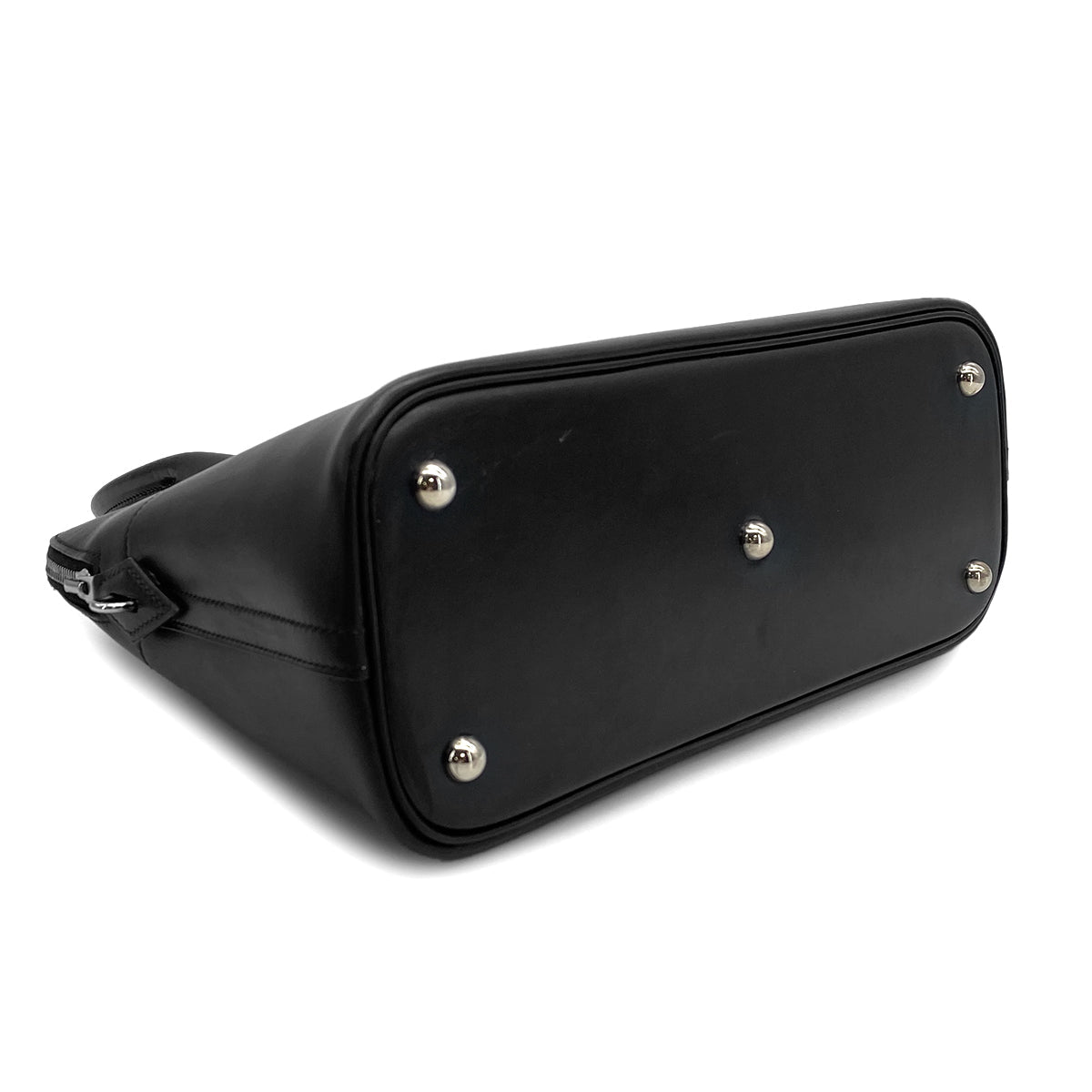 HERMES BOLIDE 31 BLACK BOXCALF HAND SHOULDER BAG 2003 SQUARE G PALLADIUM HARDWARE 90314377