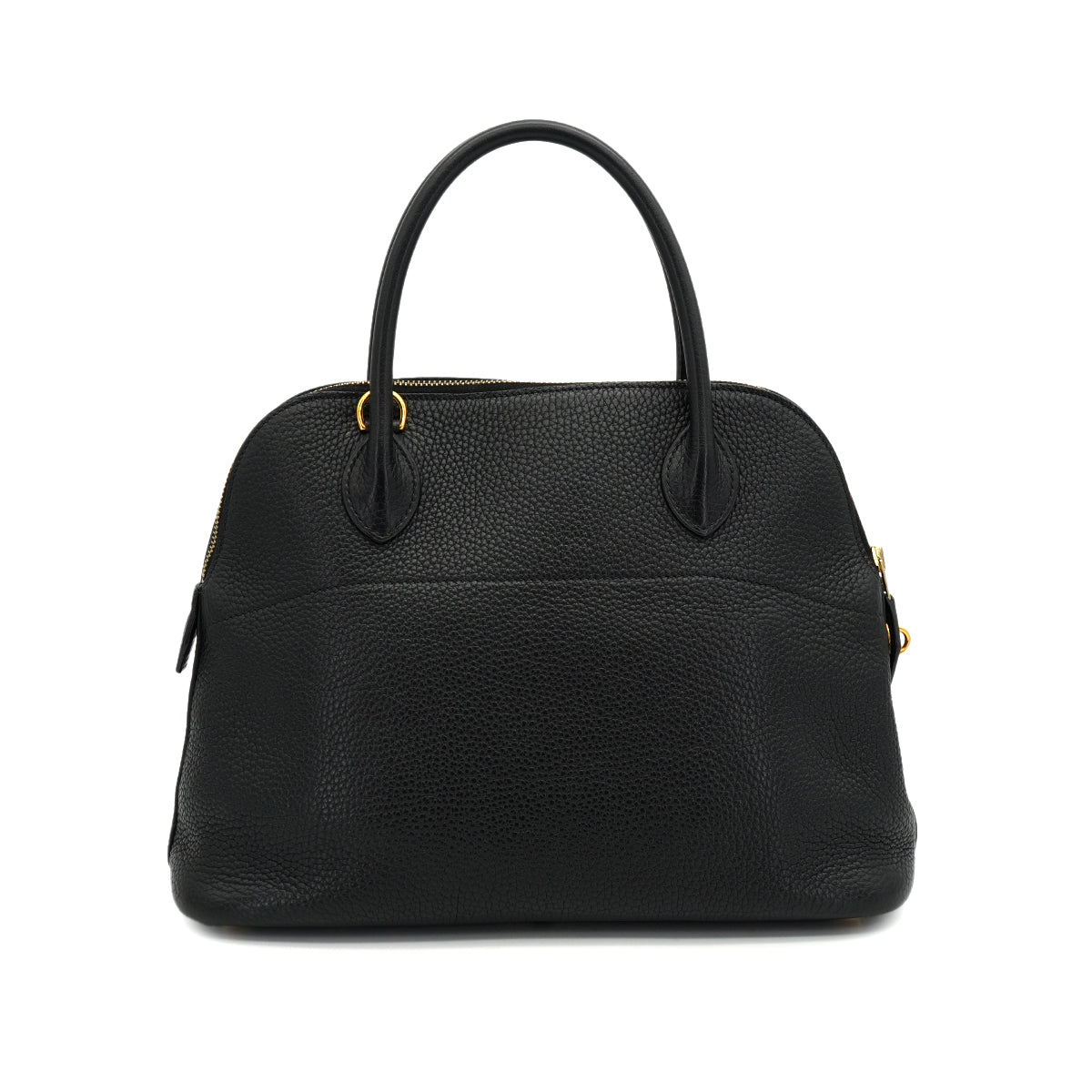 HERMES BOLIDE 31 BLACK TOGO HAND SHOULDER BAG 2004 SQUARE H GOLD HARDWARE 90326836