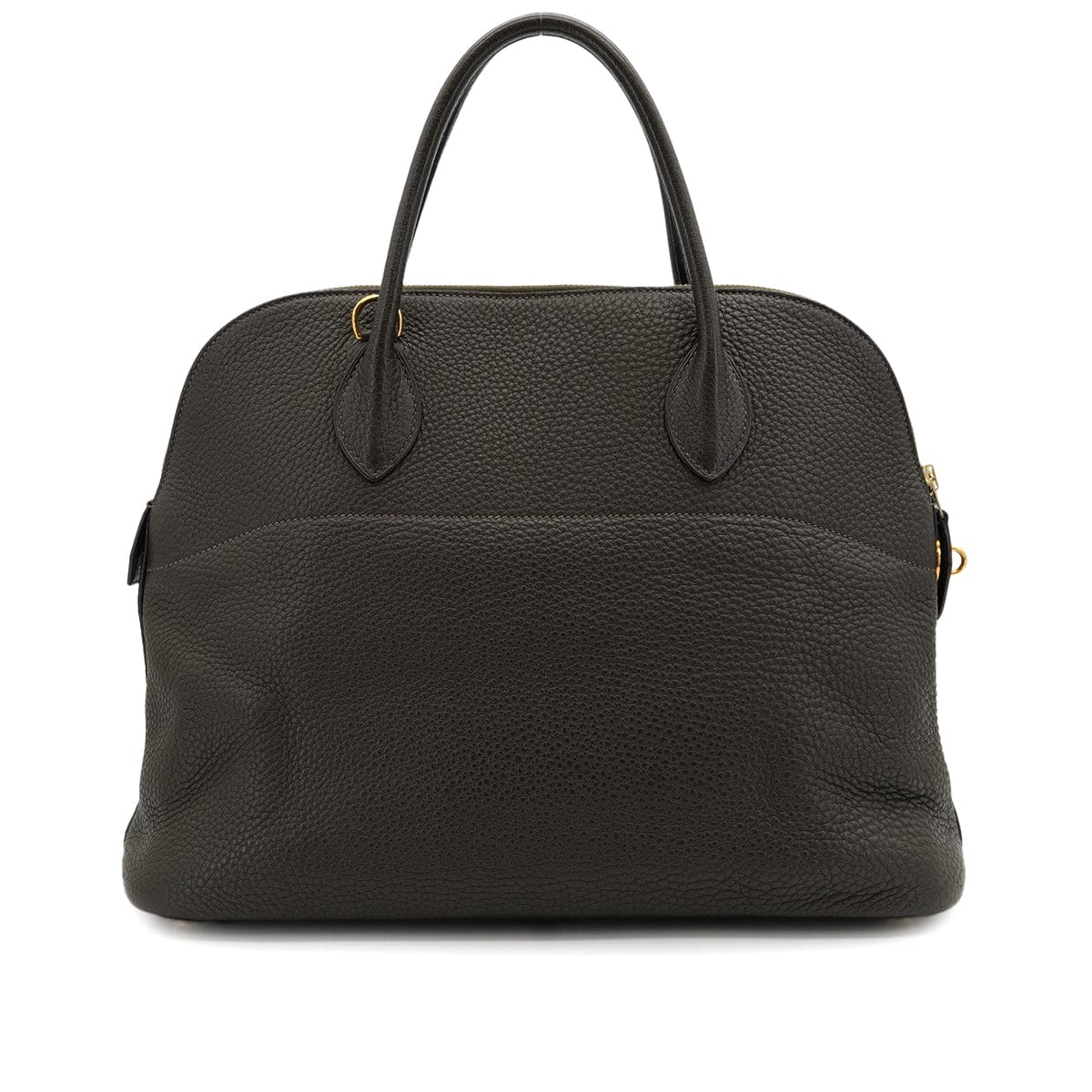 HERMES BOLIDE 35 VERT OLIVE TAURILLON CLEMENCE HAND SHOULDER BAG 2005 SQUARE I GOLD HARDWARE 90325607
